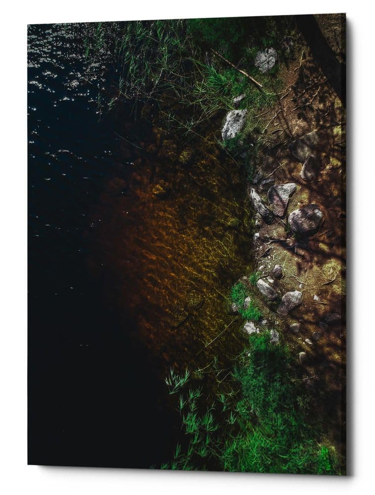 Nicklas Gustafsson 'Summer Lake' Canvas Wall Art - 26x34 Inch Modern Landscape Painting - Perfect for Living Room, Bedroom & Office Decor
