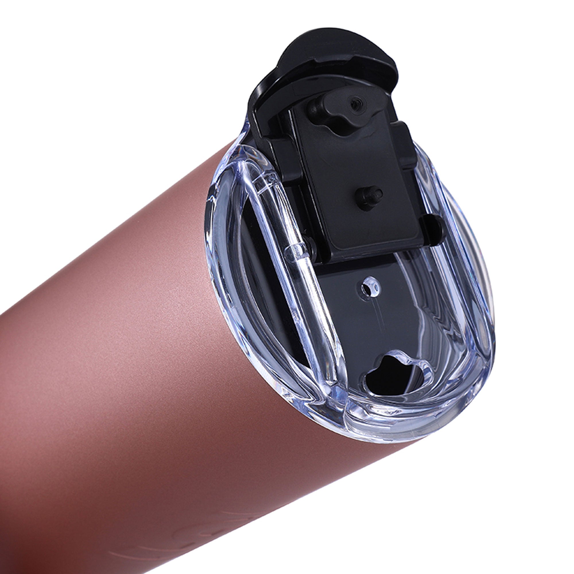 20oz Skinny Tumbler with Straw Lid - Rose Gold Stainless Steel Vacuum Insulated Cup for Hot & Cold Drinks - Perfect for Coffee, Iced Tea, Gym, Office & Travel