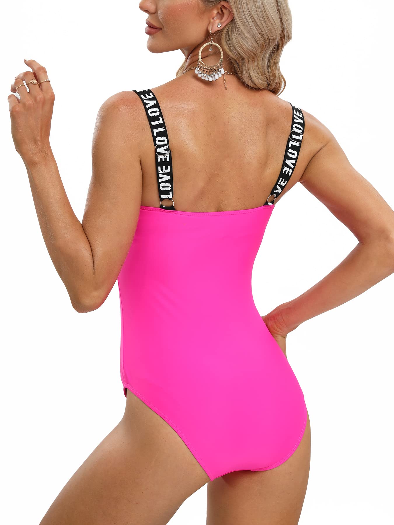 Women's One Piece Swimsuits - U Neck Monokini with Adjustable Straps for Beach, Pool & Vacation | Comfortable Bathing Suit for Swimming, Sunbathing & Water Sports