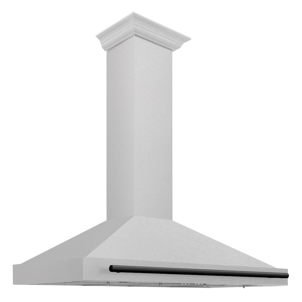 ZLINE KB4SNZ 30 MB 30-Inch Convertible Wall Mount Range Hood - Satin Stainless Steel with Matte Black Handle | Autograph Edition | Perfect for Modern Kitchens & Open-Concept Homes