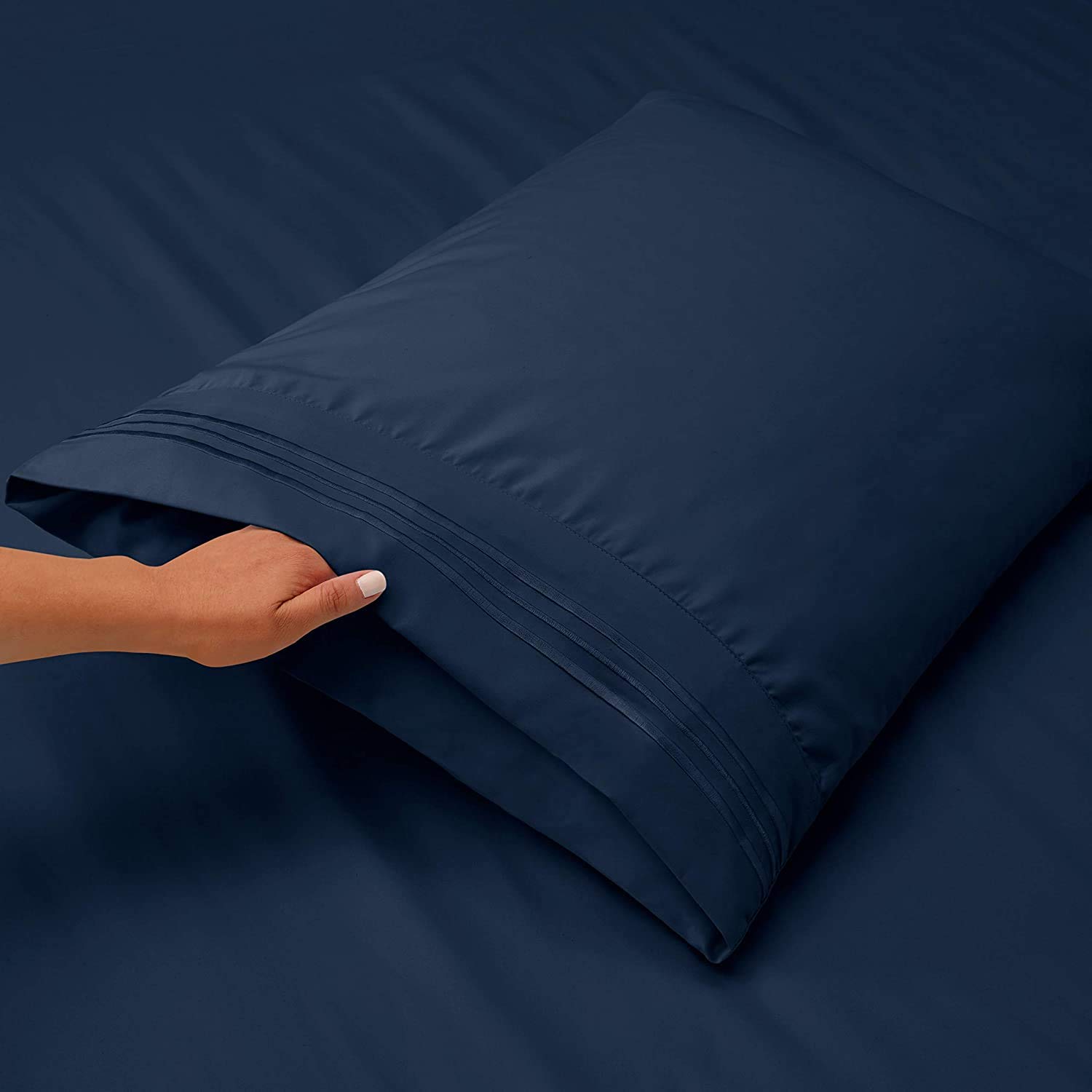4Pcs 800 Thread Count 100% Soft Cotton Bed Sheet Set with Deep Pocket (Fits Mattress Up to 16