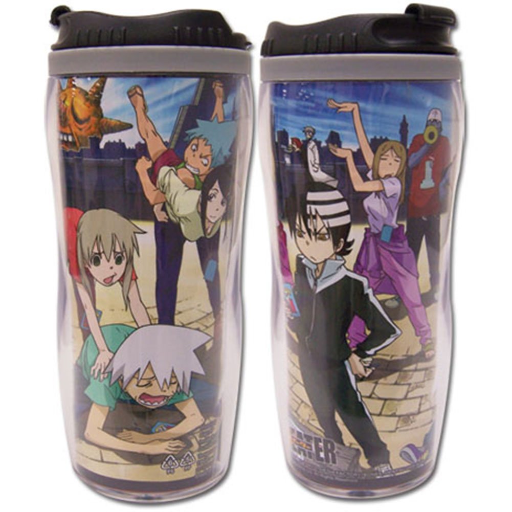 Soul Eater Anime Insulated Tumbler Mug - Stainless Steel Water Bottle with Lid & Straw - Perfect for Gym, Workout, Office & Travel - GE Animation Official Merchandise