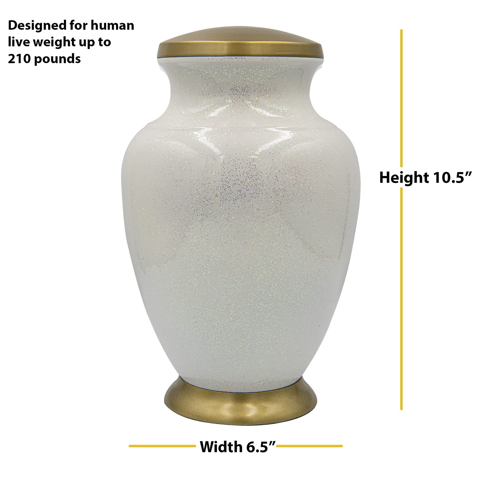 Large Personalized Cremation Urn with Dove Cross Design & Velvet Bag - Memorial Keepsake for Ashes - Perfect for Funeral Services, Home Memorials & Cemetery Display