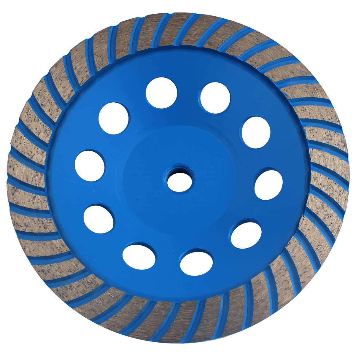 7-Inch Turbo Row Diamond Grinding Cup Wheel for Angle Grinder - 5/8