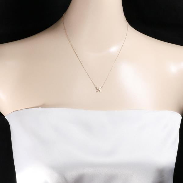 4℃ K10PG Diamond Necklace - 14K White Gold Pendant for Women, Elegant Gift for Anniversary, Valentine's Day & Special Occasions