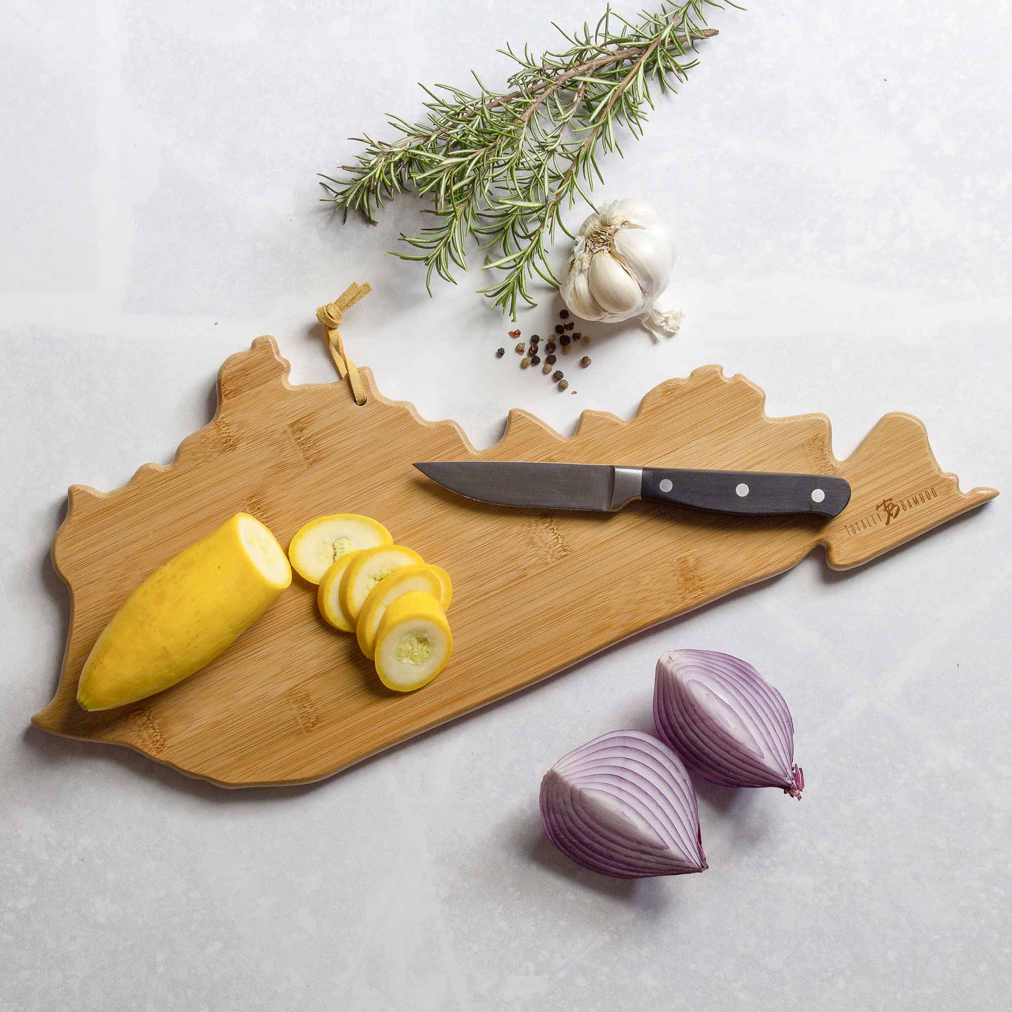 Premium Kentucky Wooden Cutting Board with Fish Kiss™ Artwork – Durable Kitchen Essential for Chopping, Serving & Decor