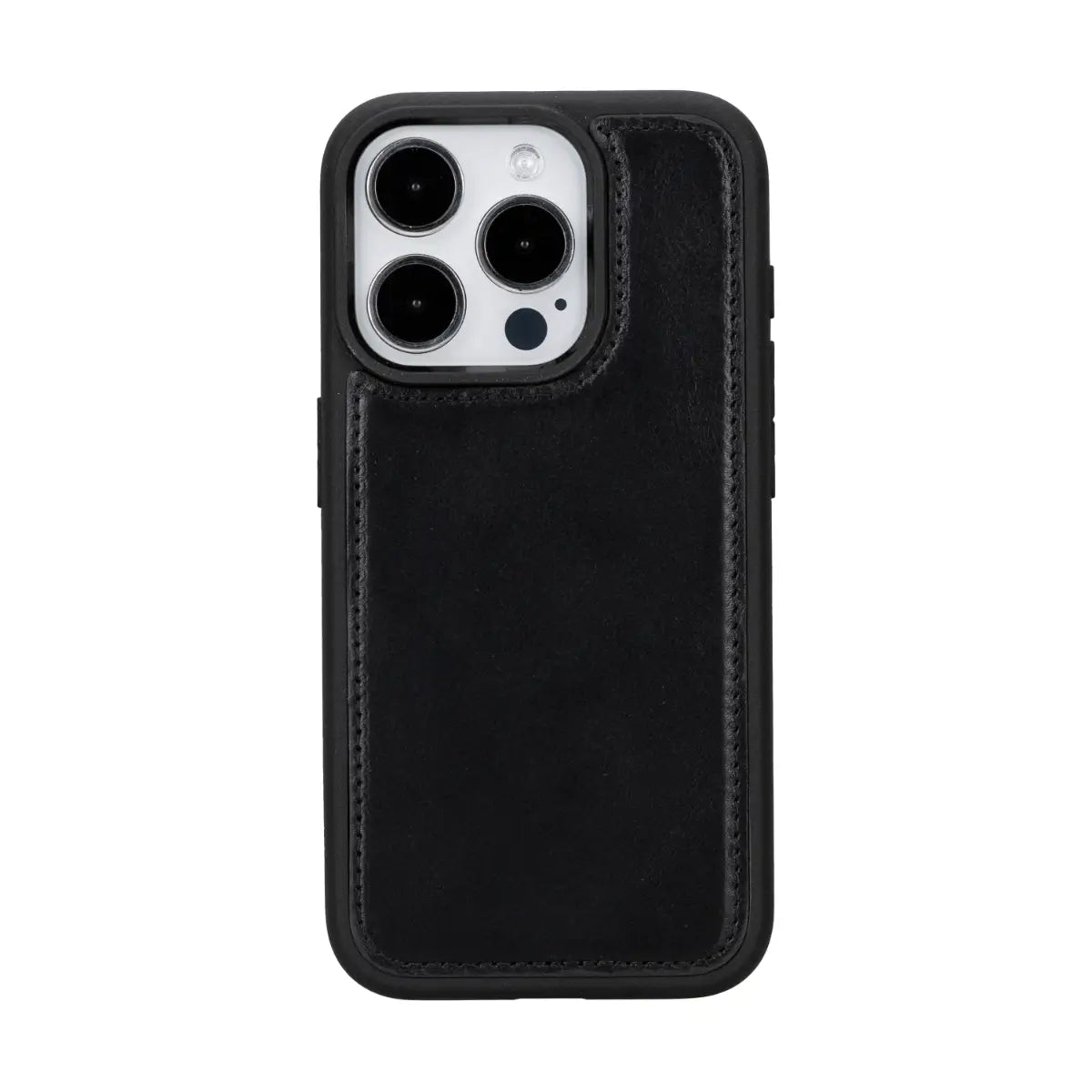 Premium Black Leather Wallet Case for iPhone 15 Pro - Slim RFID Blocking Phone Cover with Card Slots | Perfect for Everyday Use, Travel & Business Meetings