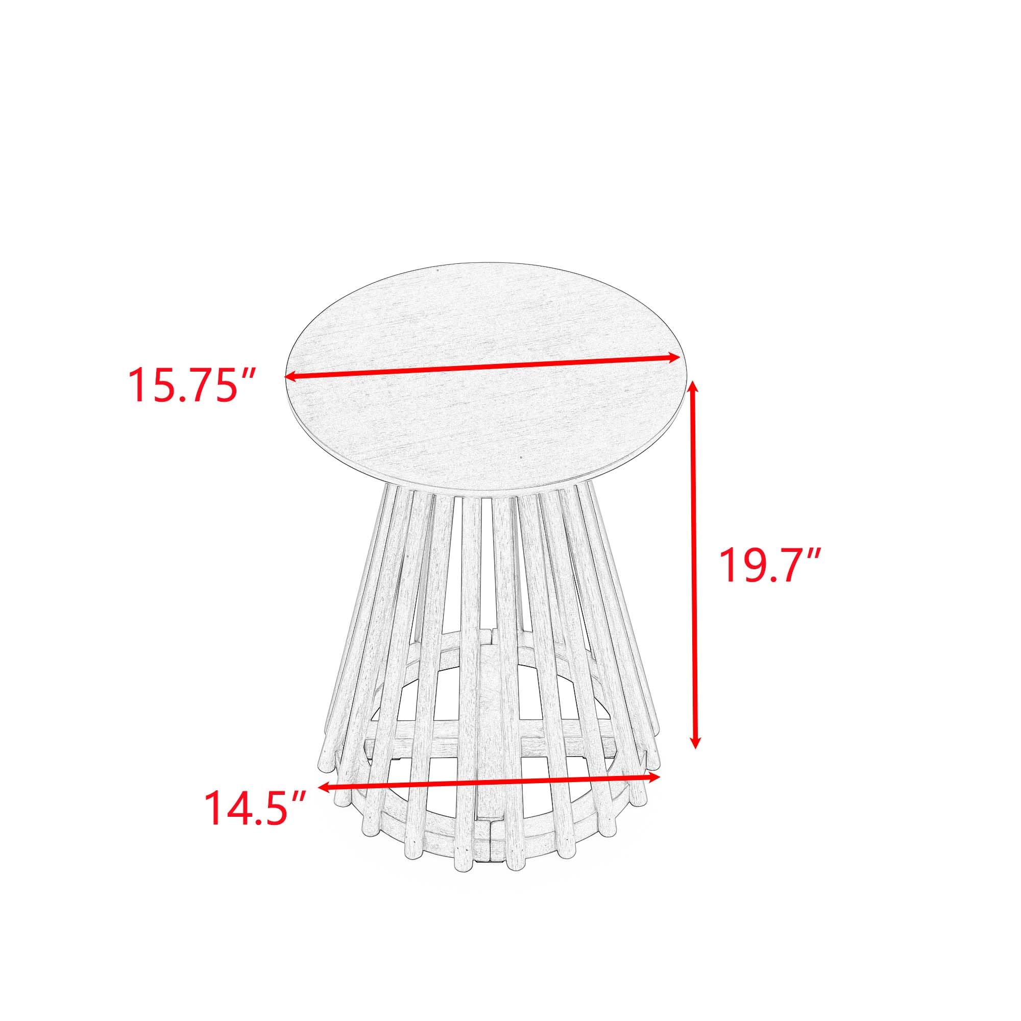 Modern Minimalist Round Coffee Table for Living Room - Black 15.8 Inch Sofa Side Table, Cocktail & Tea End Table with Easy Assembly - Perfect for Small Spaces, Apartments & Lounge Areas