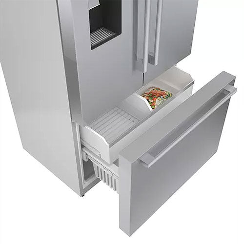 BOSCH 500 Series 36 Inch Counter Depth French Door Refrigerator - Stainless Steel (B36CD50SNS) - Perfect for Modern Kitchens & Open Floor Plans