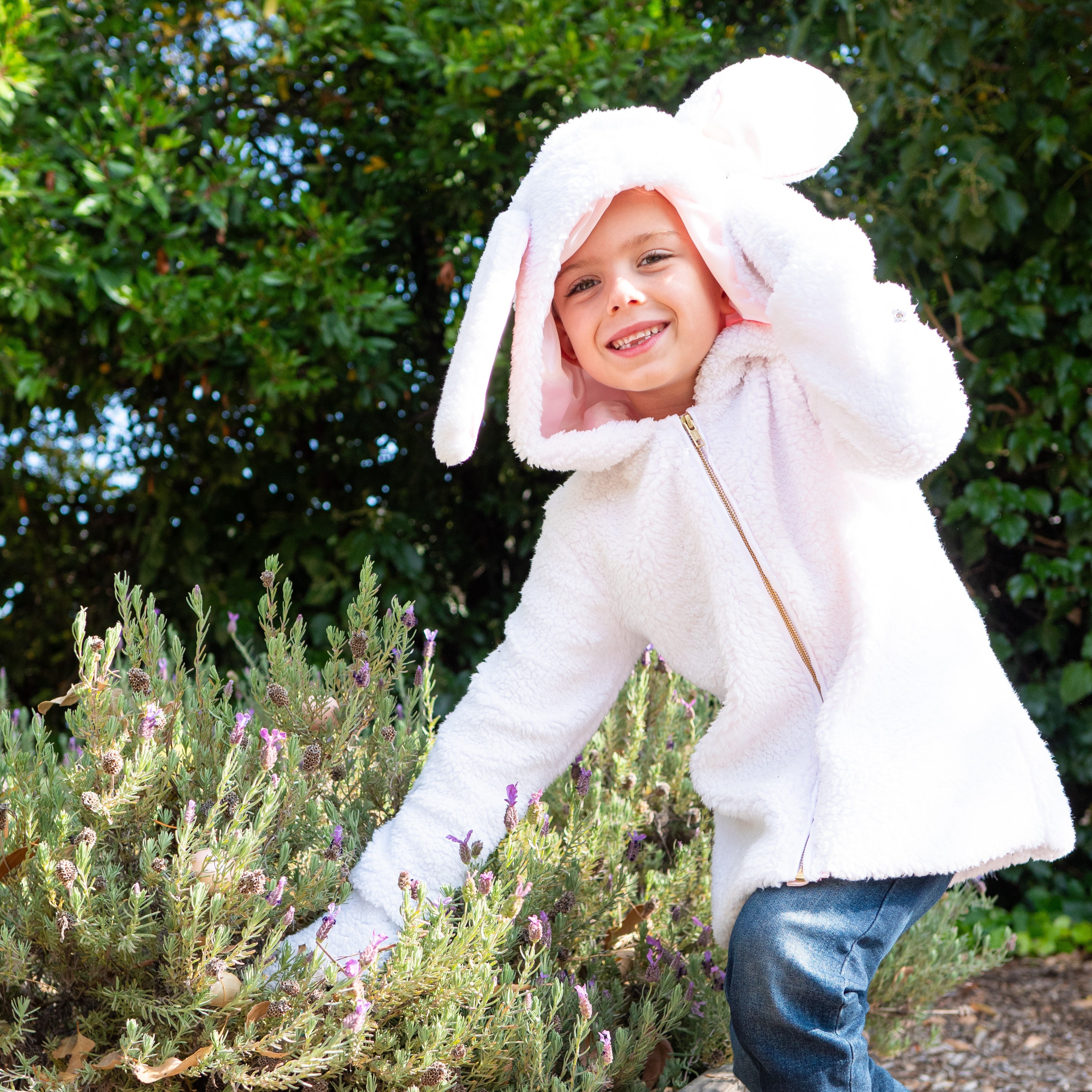 Premium Kids' Fuzzy Bunny Zip-Up Jacket - Soft & Cozy Outerwear for Boys & Girls Size 7/8 | Perfect for Spring Playdates, Easter Outfits & Outdoor Adventures