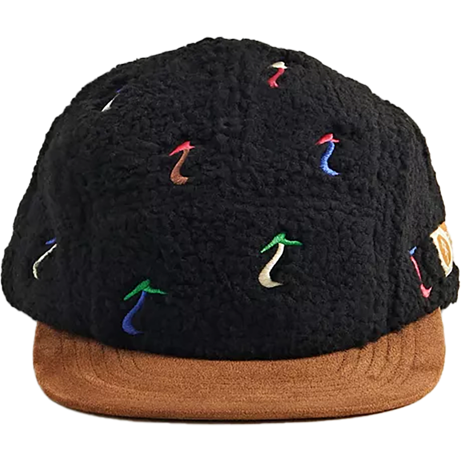 Dancing Shrooms 5 Panel Fleece Hat - Warm & Stylish Winter Beanie for Men & Women - Perfect for Skiing, Snowboarding & Outdoor Activities