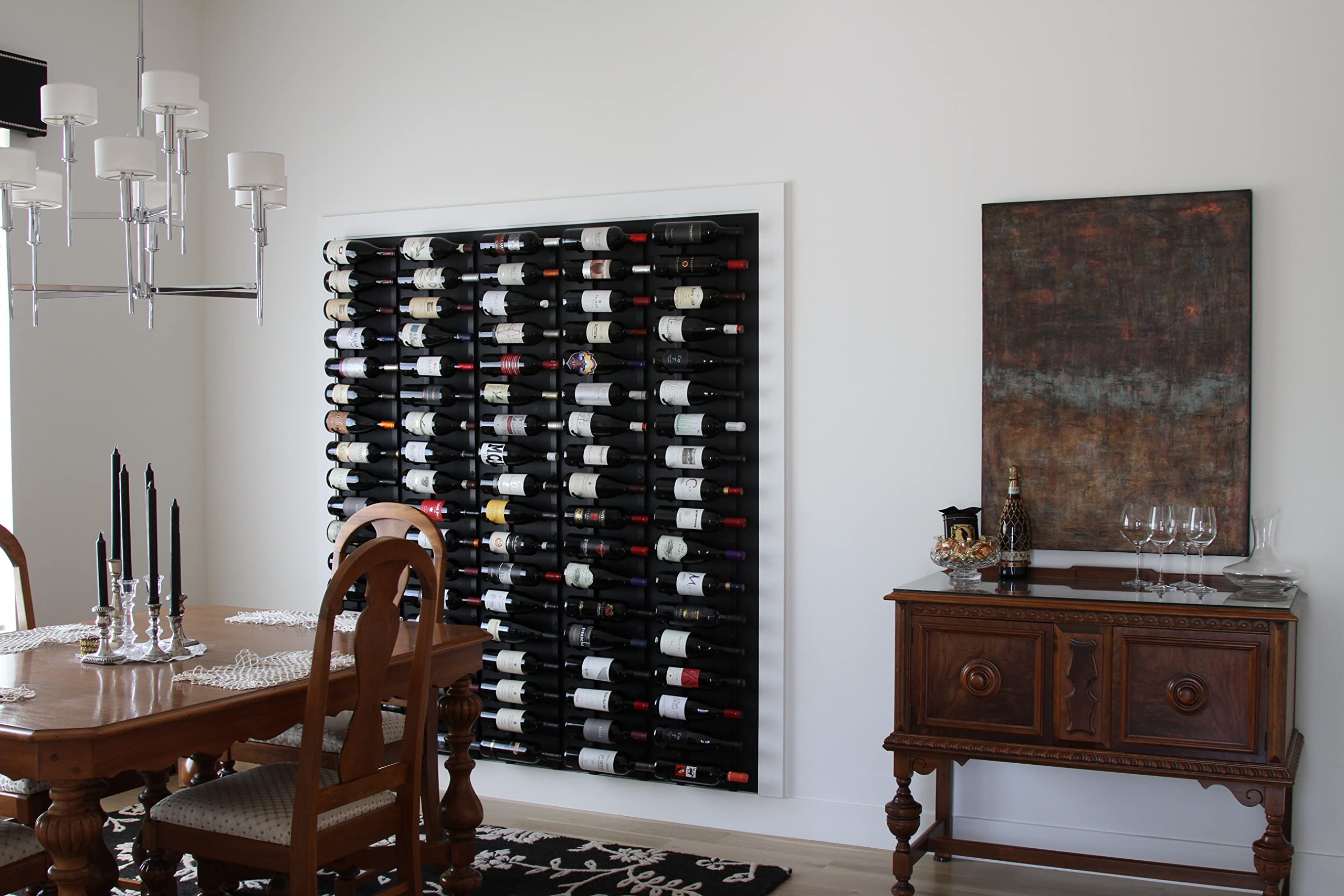 W Series Pro 6-Bottle Wall Mounted Wine Rack - Modern Metal Wine Storage with 18-Bottle Capacity (Matte Black) - Perfect for Kitchens, Dining Rooms & Small Spaces