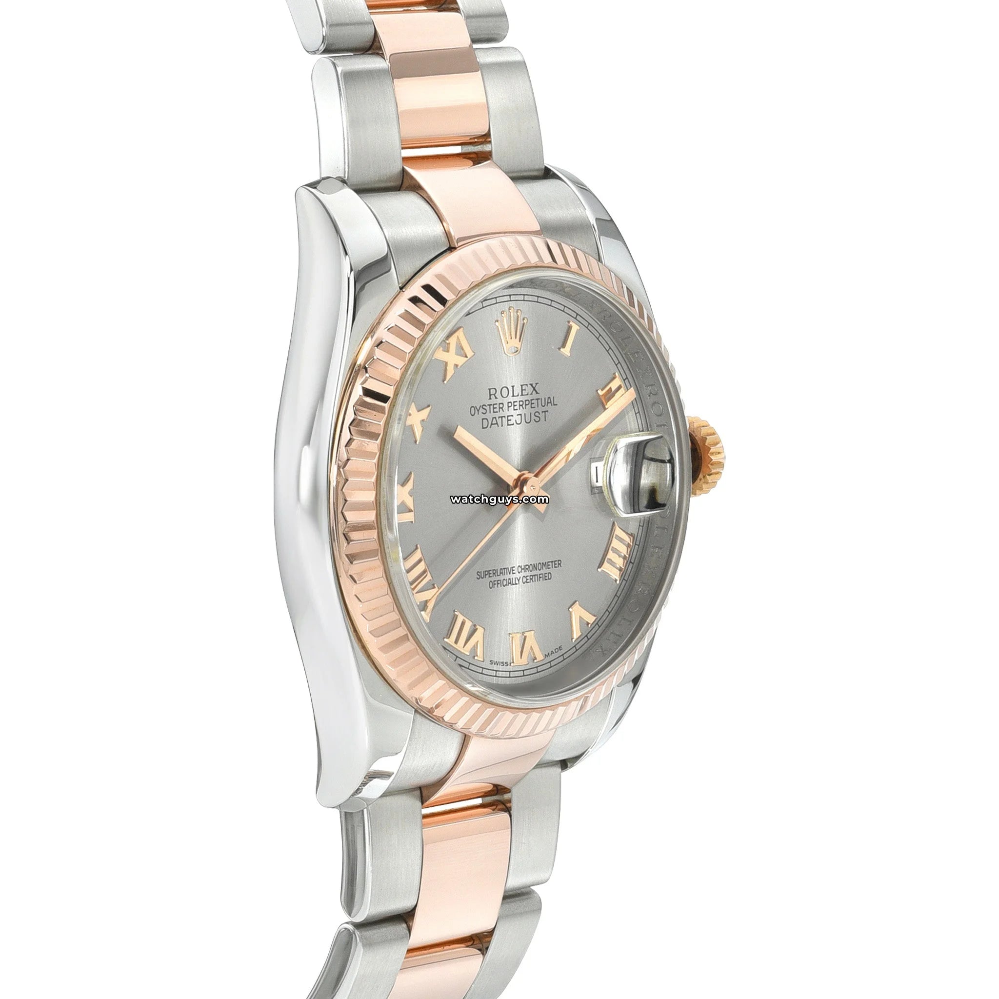 Rolex Datejust 116231 Men's Watch - Slate Dial with Roman Numerals - Luxury Automatic Timepiece for Business, Formal Events & Everyday Wear