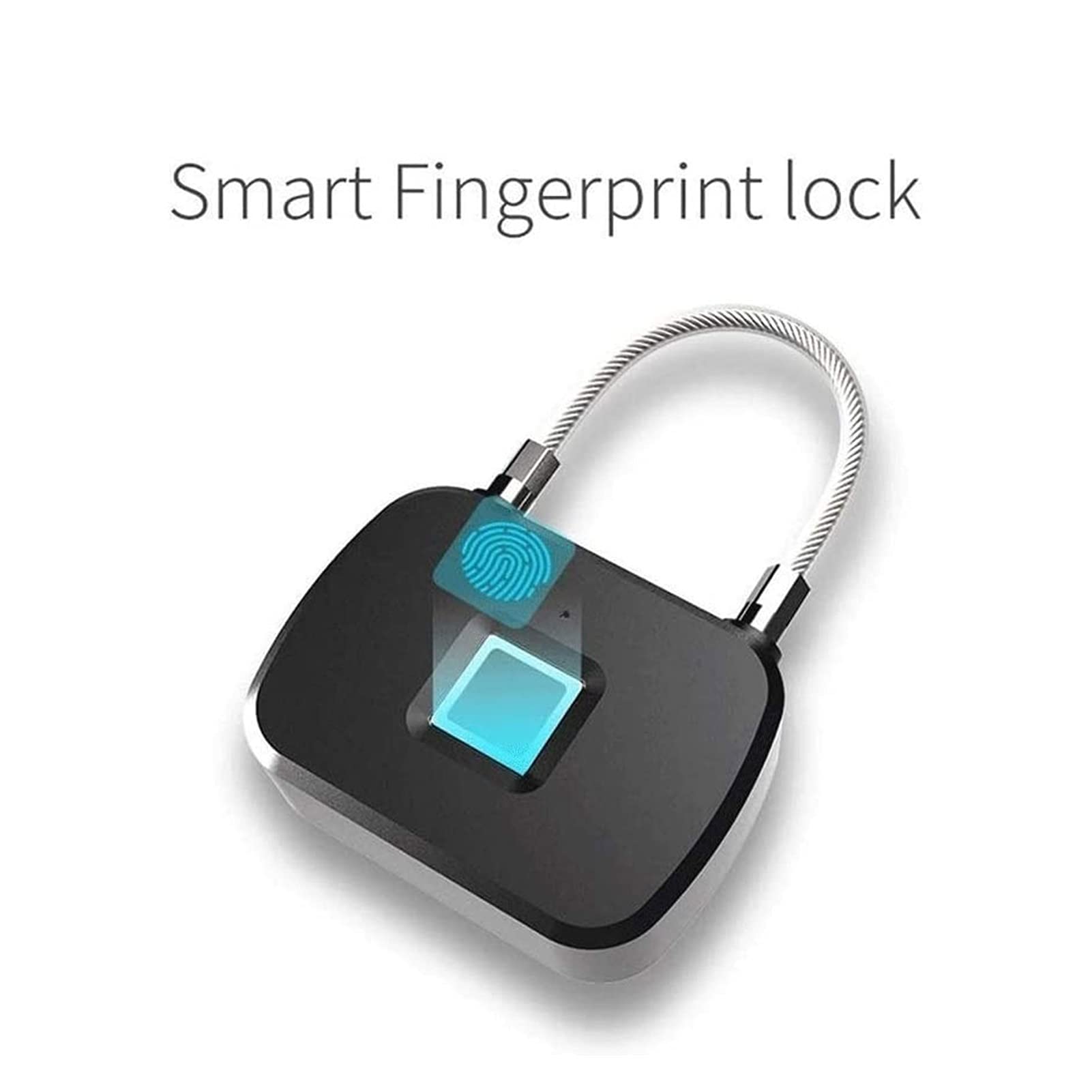 Smart Waterproof Fingerprint Padlock - Keyless Entry Fingerprint Lock for Gym, Door, Luggage, Suitcase, Backpack, Bike & Office | Secure & Convenient for Travel, Home & Outdoor Use