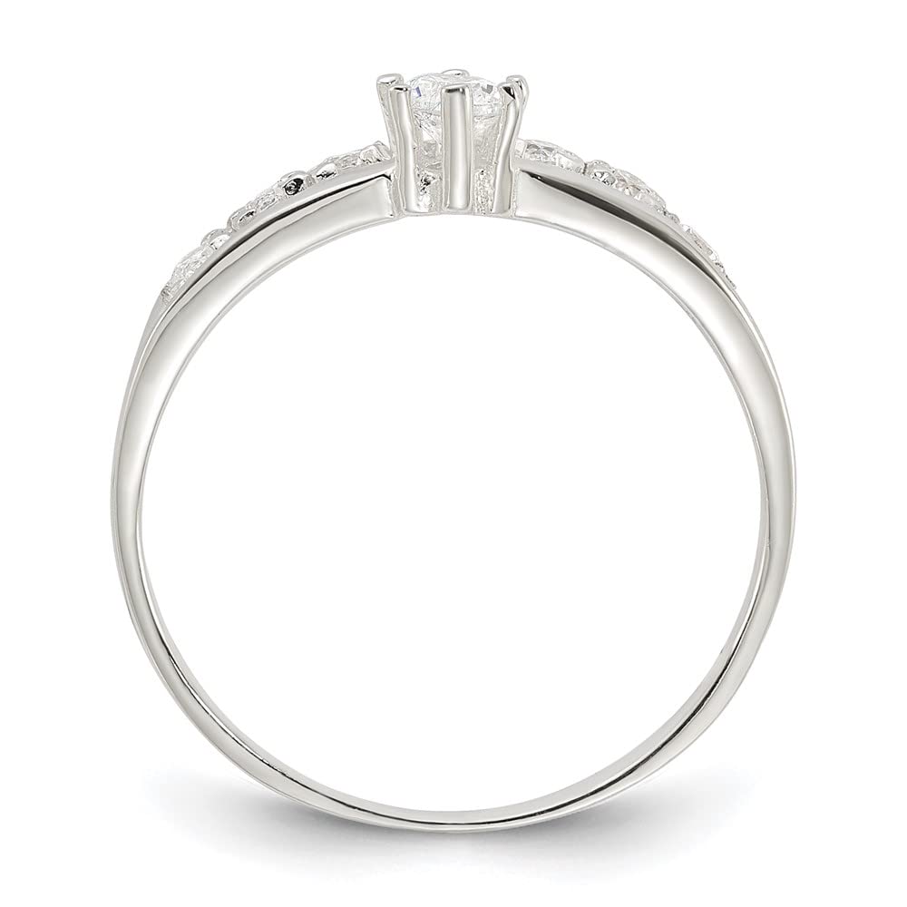 925 Sterling Silver Row & Solitaire Cubic Zirconia Ring for Women - Elegant Fine Jewelry Gift for Her, Perfect for Anniversaries, Engagements & Special Occasions