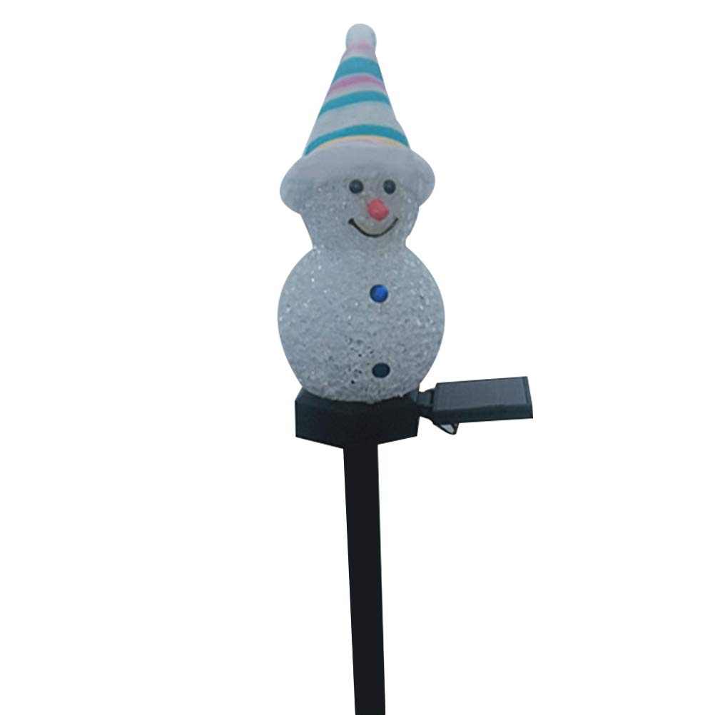 ABOOFAN Solar Snowman Pathway Lights - Outdoor Christmas Decoration with Solar Panel for Garden, Patio, and Walkway | Weatherproof Holiday Lighting for Yard, Lawn, and Driveway