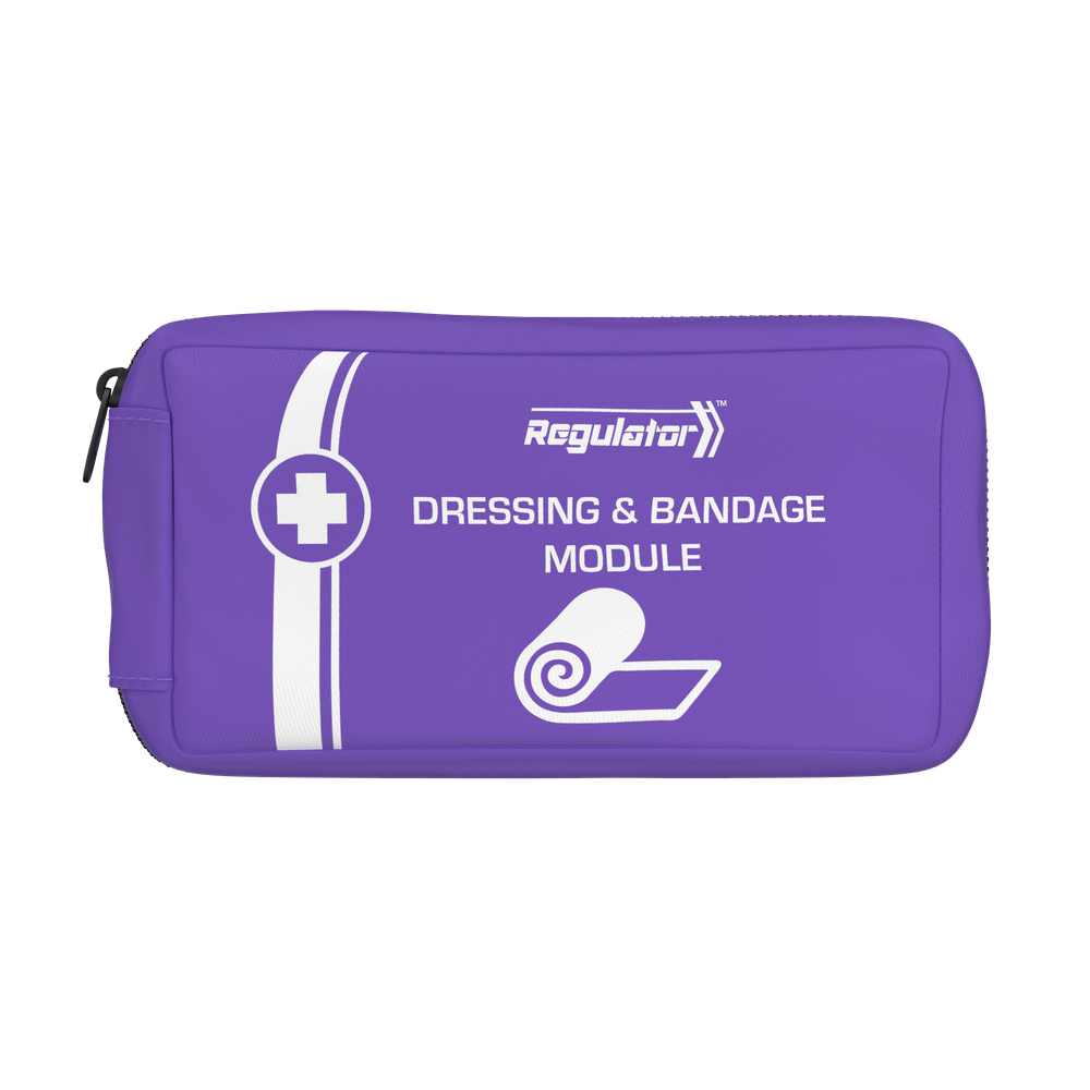MODULATOR Purple Dressings & Bandage Module 20 x 10 x 6cm - First Aid Wound Care Kit for Home, Office & Emergency Use
