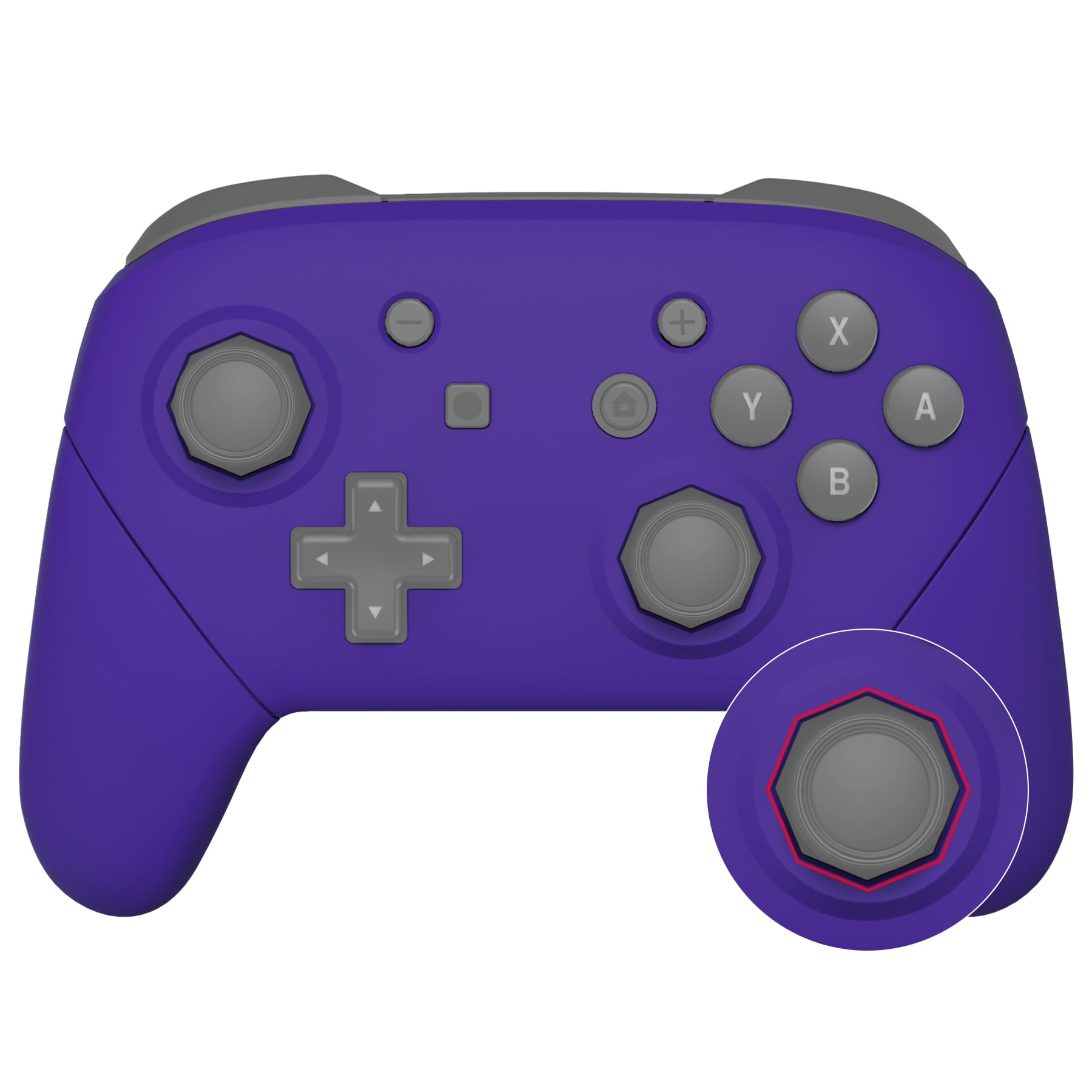 eXtremeRate Purple Faceplate & Backplate Cover for Nintendo Switch Pro Controller - DIY Replacement Grip Shell with Octagonal Gated Sticks Design | Gaming Accessories for Enhanced Comfort & Precision (Controller Not Included) | Perfect for Competitive Gaming & Long Play Sessions