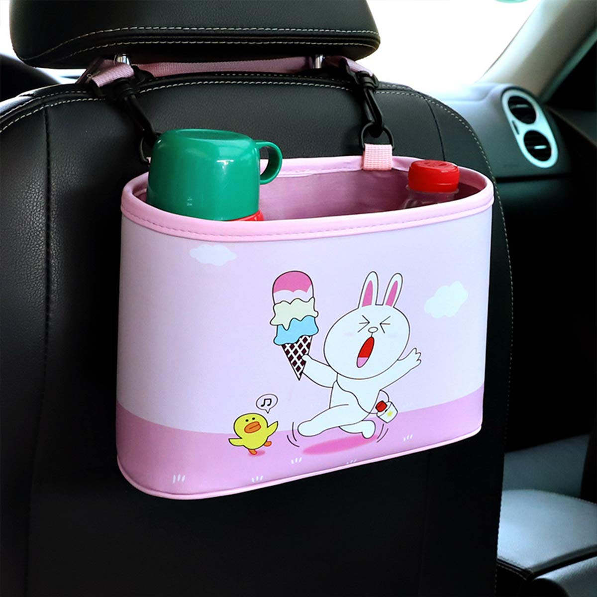 Ergocar Car Seat Organizer - Cute Cartoon Storage for Kids, Travel & Road Trips