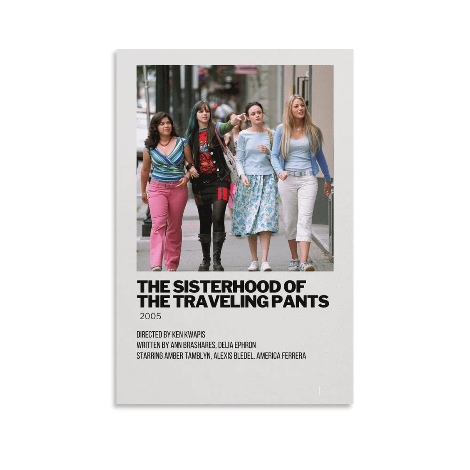 The Sisterhood of The Traveling Pants Movie Poster - 20x30 Inch (50x75cm) Unframed Canvas Wall Art Print - Perfect for Living Room, Bedroom & Office Decor - Vintage Aesthetic Home Decoration & Gift Idea for Movie Lovers