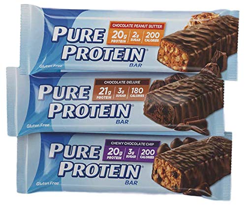 Pure Protein Bars Bulk Pack - 21 Count Variety Box | High Protein Snacks for Workouts, Travel & On-the-Go Energy