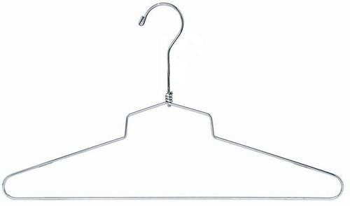 16-Pack Metal Top Hangers Without Loops - Heavy Duty Clothes Hangers for Closet Organization - Perfect for Hanging Pants, Skirts, and Dresses