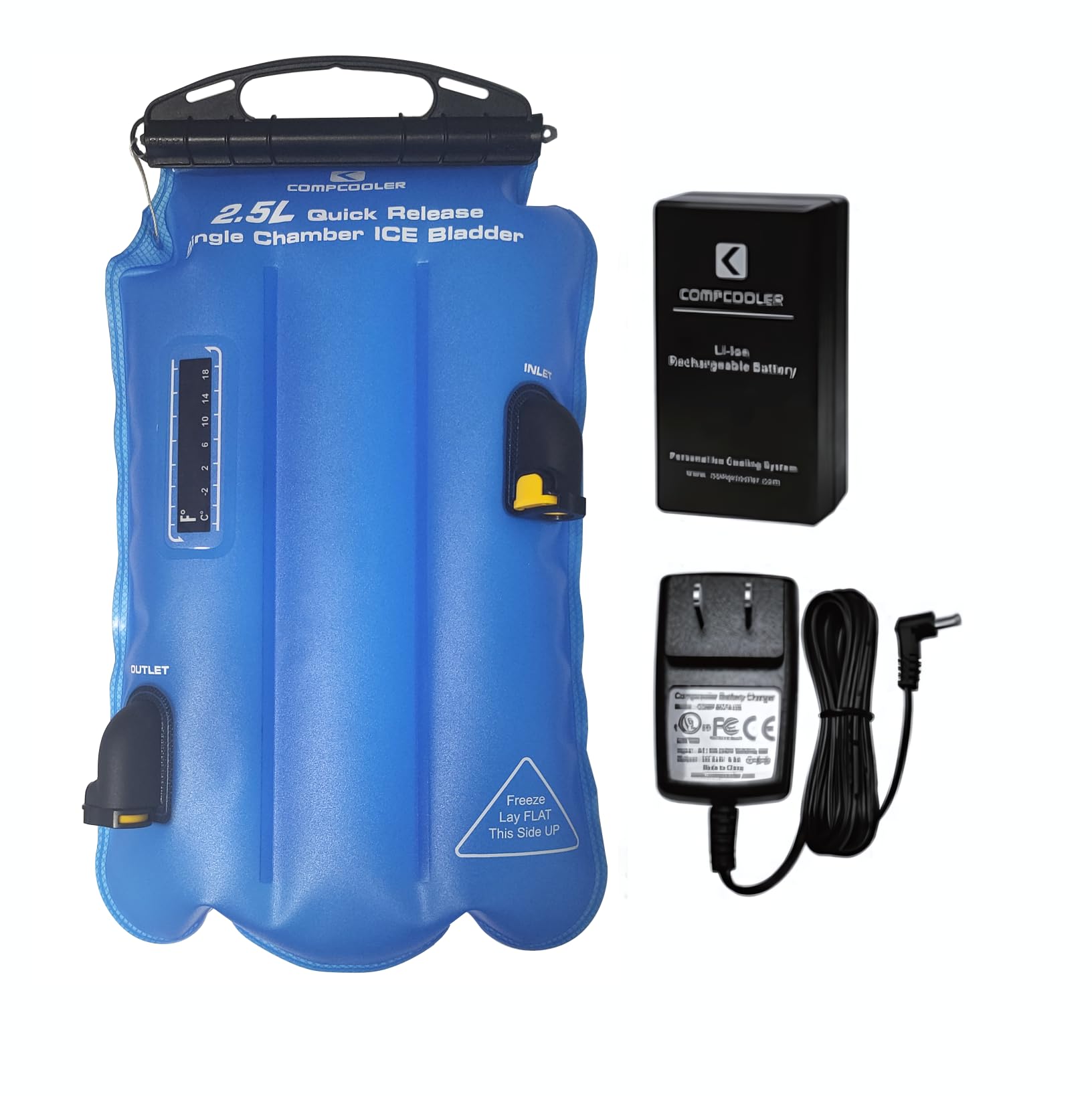 Black UniVest ICE Cooling System - 2.5L Hydration Bladder with Flow Control for Outdoor Work & Sports | Cooling Vest for Construction, Hiking, Running & Hot Weather Activities