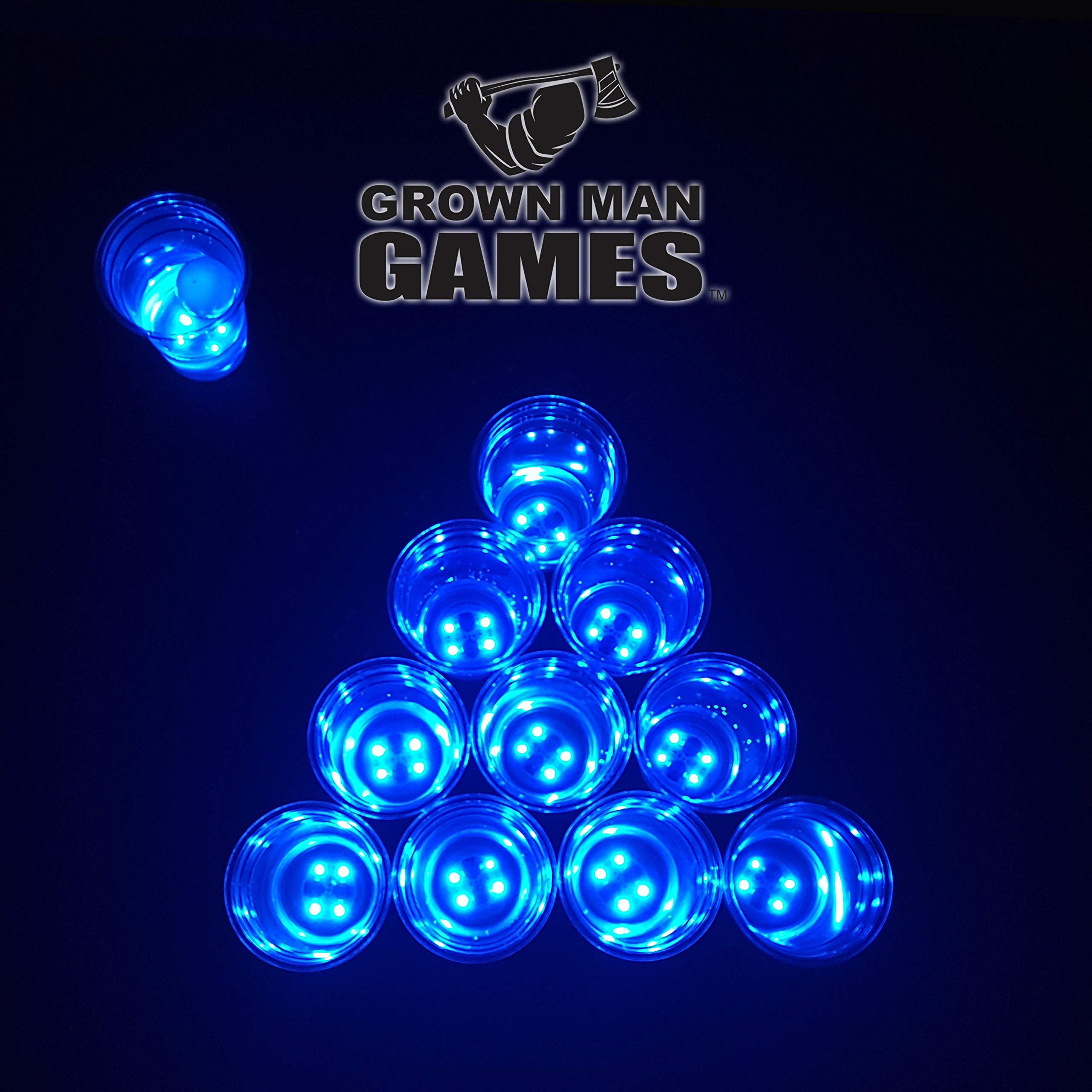 Glow in The Dark LED Beer Pong Set with 22 Cups & Balls - Fun Outdoor & Indoor Drinking Game for Adults - Perfect for Backyard Parties, College Events & Tailgating