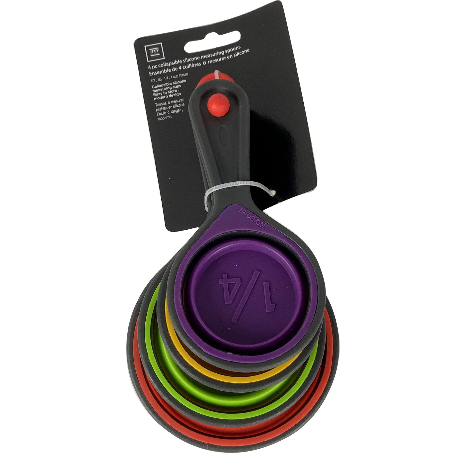 ITY 4-Piece Silicone Measuring Cups Set - BPA-Free, Flexible & Stackable for Baking, Cooking & Meal Prep - 90015 | Perfect for Home Kitchen, Professional Baker & Gift Giving