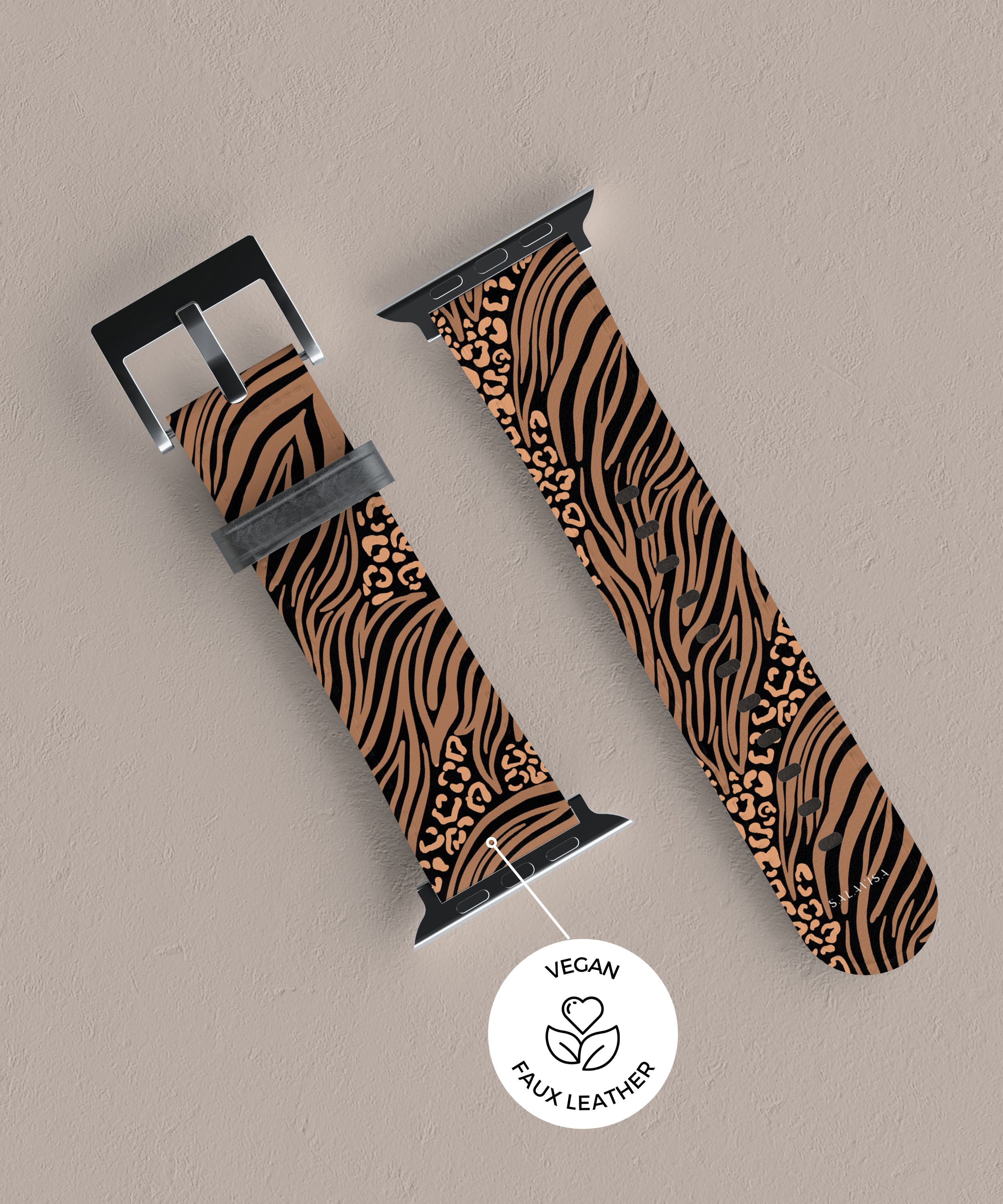 Stylish Zebra & Leopard Print Apple Watch Band - Fashionable & Durable Replacement Strap for Workouts, Running & Everyday Wear