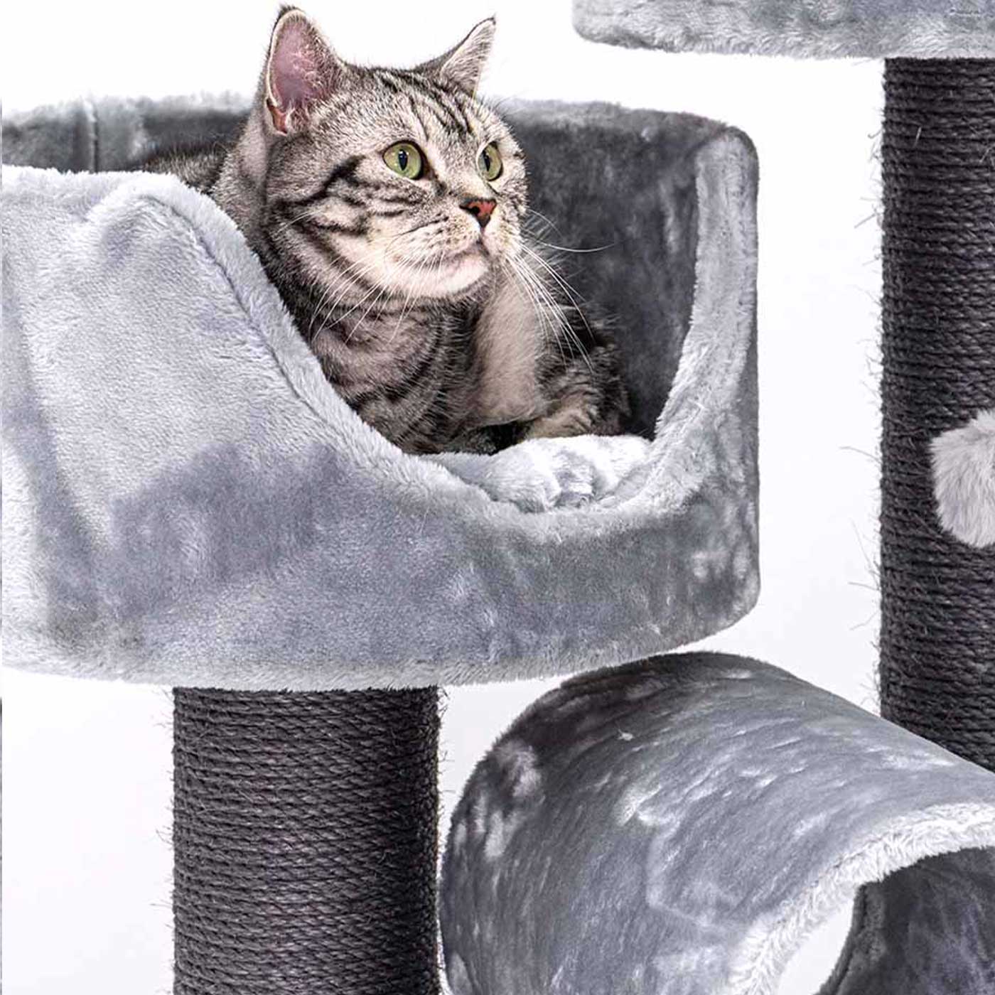 Kings & Queens Victoria 125cm Cat Tree - Premium Tall Cat Tower with Scratching Posts & Perches for Indoor Cats - Perfect for Play, Rest & Climbing in Home or Apartment