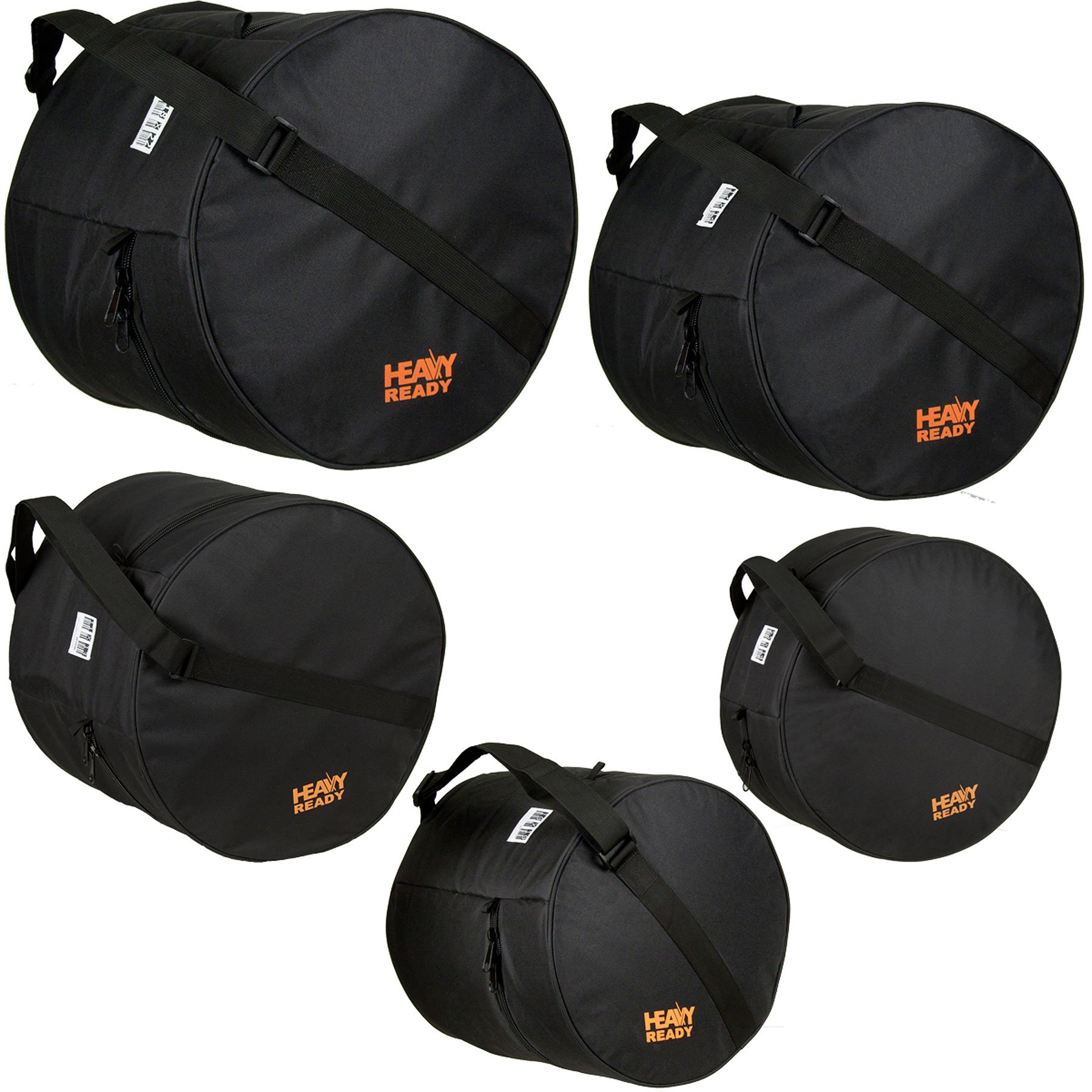 Protec Heavy Ready Series Drum Bag Set - Fusion Model HRFUSION1 | Premium Drum Protection for Gigging Musicians | Perfect for Live Performances, Studio Sessions & Travel