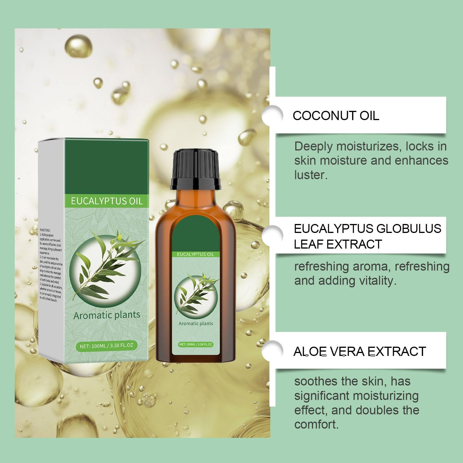 Vegan Body Oil - Cruelty Free Skin Care for Dry Skin & Aromatherapy