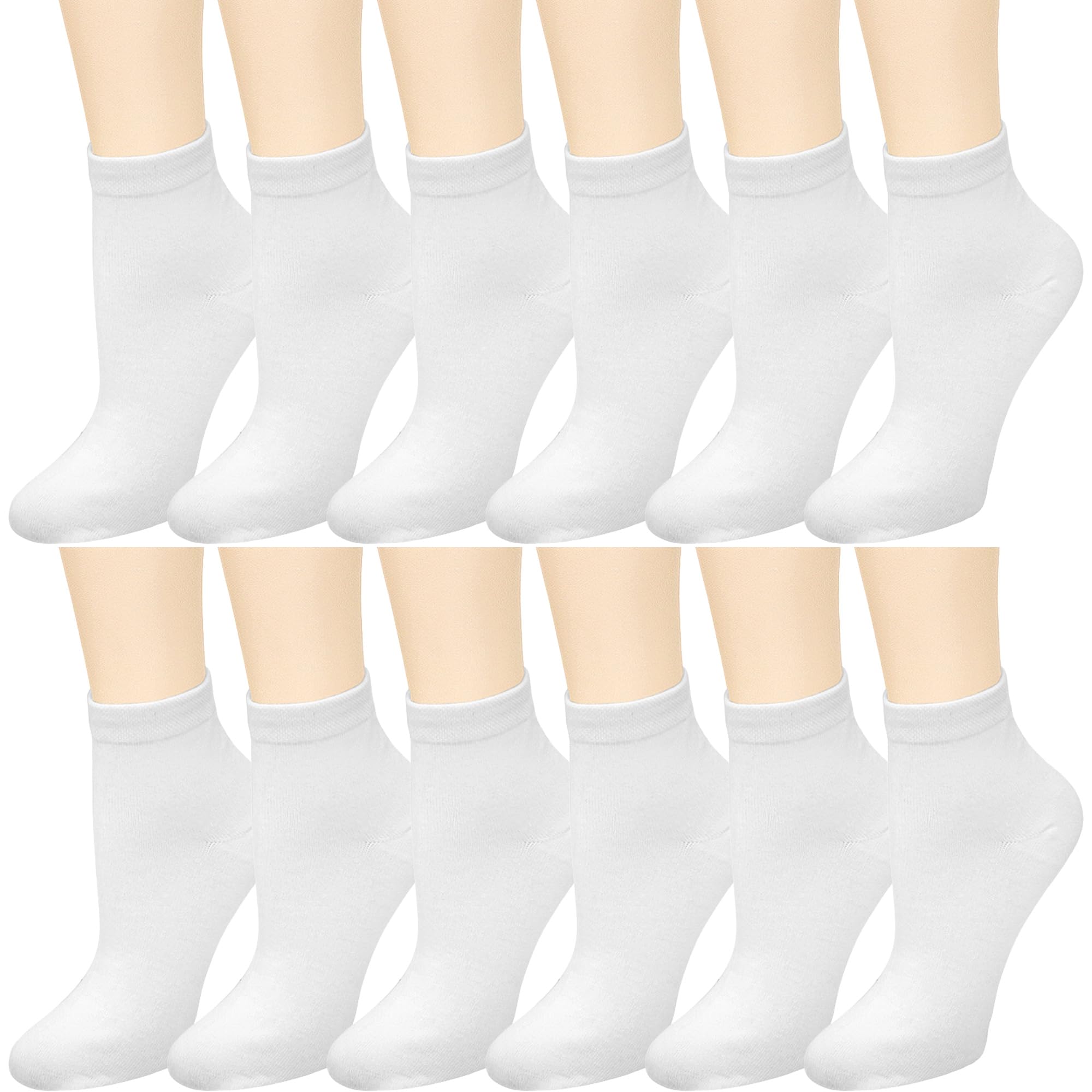 Falari 12 Pairs Women's Novelty Ankle Socks - Colorful, Comfortable & Soft Lightweight Athletic Socks for Running, Yoga & Casual Wear