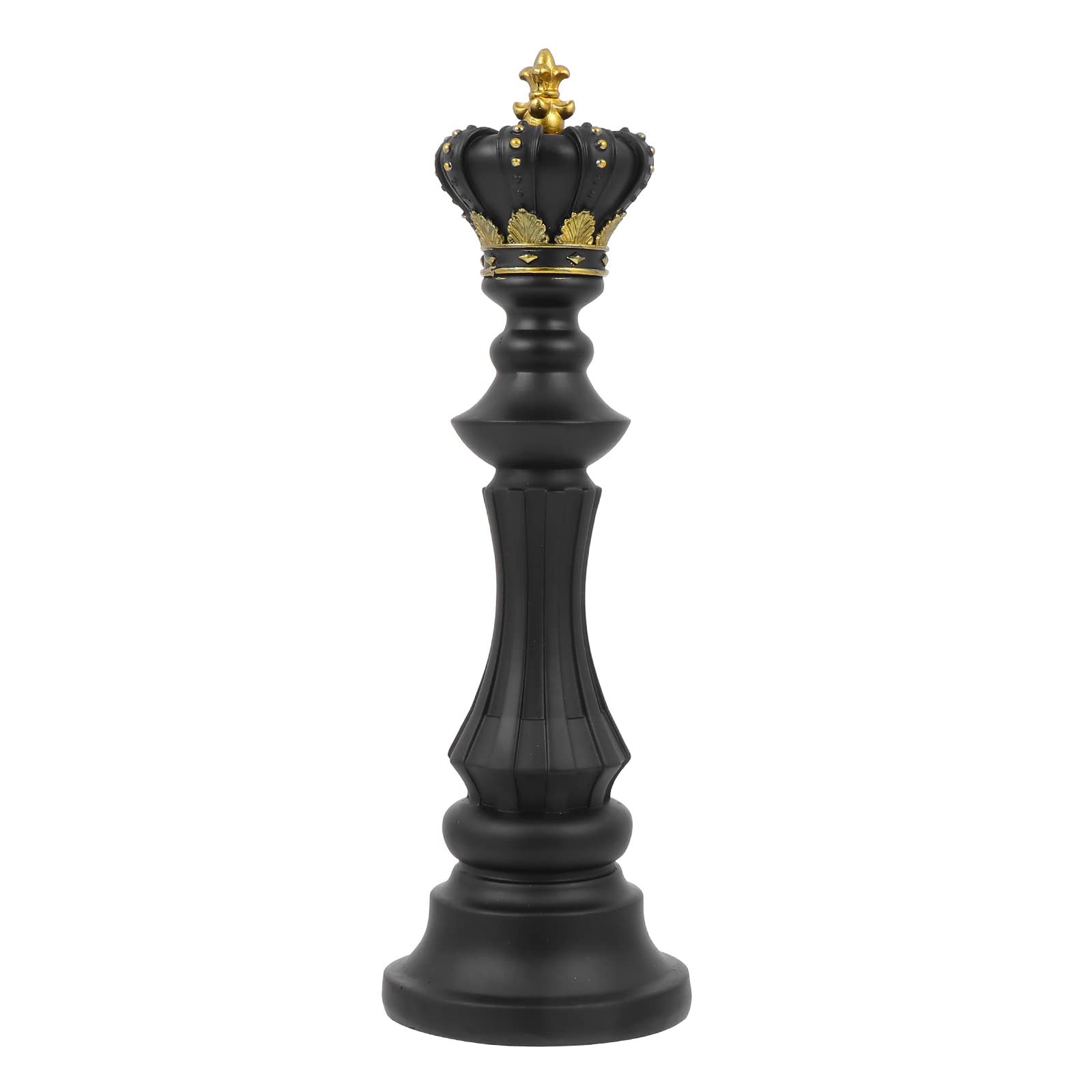 BESPORTBLE Black Resin Chess King Decor - Elegant Office, Hotel & Home Desktop Ornament for Chess Lovers | Perfect for Game Rooms, Office Desks & Luxury Home Decor