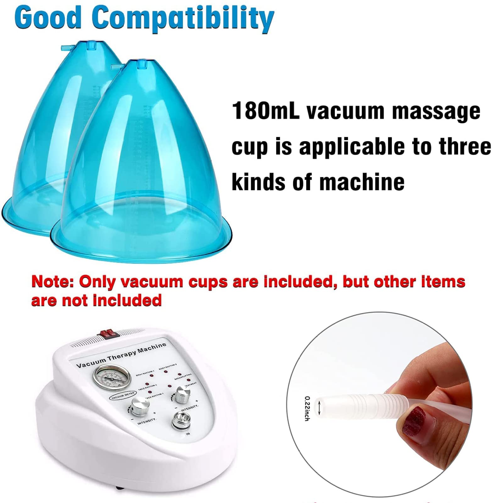 180ML Large Capacity Vacuum Suction Cup for Buttocks Lift & Body Massage - Pink Cupping Therapy Accessories for Women - Perfect for Home Spa, Cellulite Reduction & Relaxation Therapy