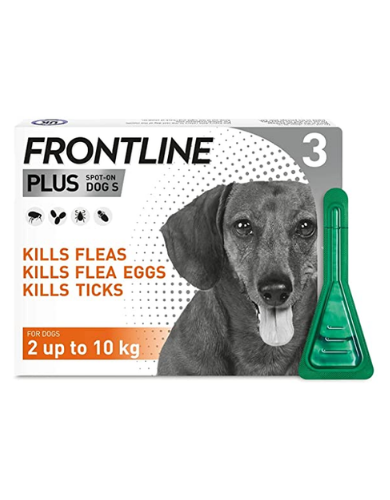 Frontline Plus Flea & Tick Treatment for Small Dogs Under 10kg - 6 Month Supply (2 Sizes) | Fast-Acting Protection for Indoor & Outdoor Pets