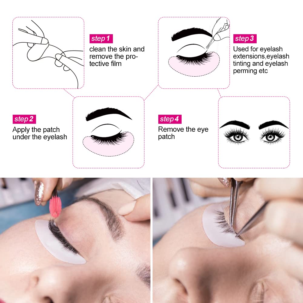 100 Pairs Eyelash Extension Pads - Soft Gel Lash Patches for Professional & DIY Lash Extensions - Perfect for Salons, Home Use & Beauty Enthusiasts