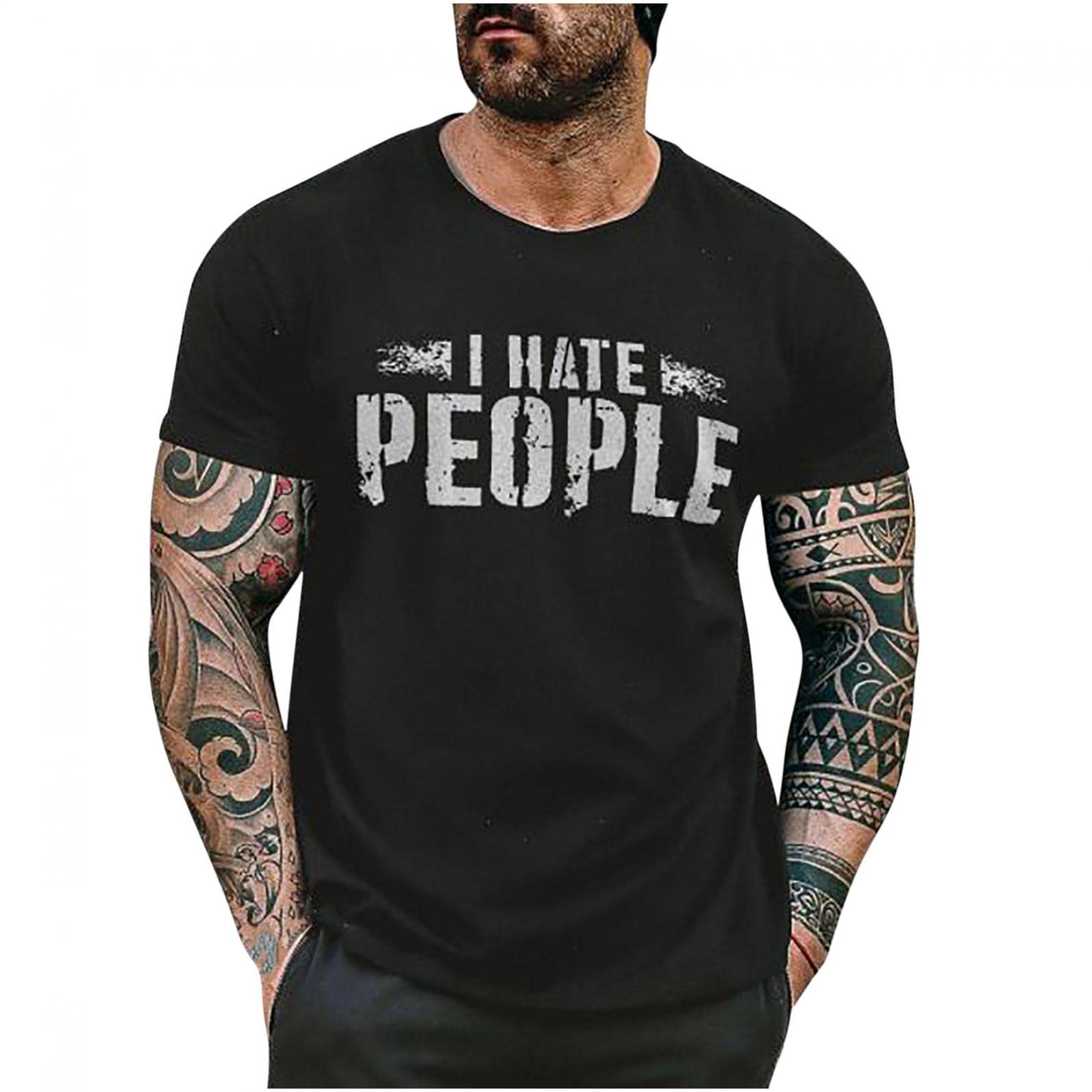 Cool Graphic T-Shirts for Men - Stylish Crew Neck Short Sleeve Casual Tees - Perfect for Streetwear, Everyday Wear & Art Lovers