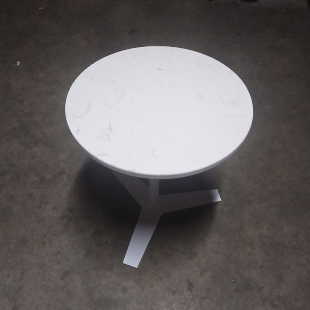 Modern Minimalist Round Solid Wood Side Table - White Nightstand for Living Room, Bedroom & Sofa | Perfect Home Decor & Furniture for Small Spaces