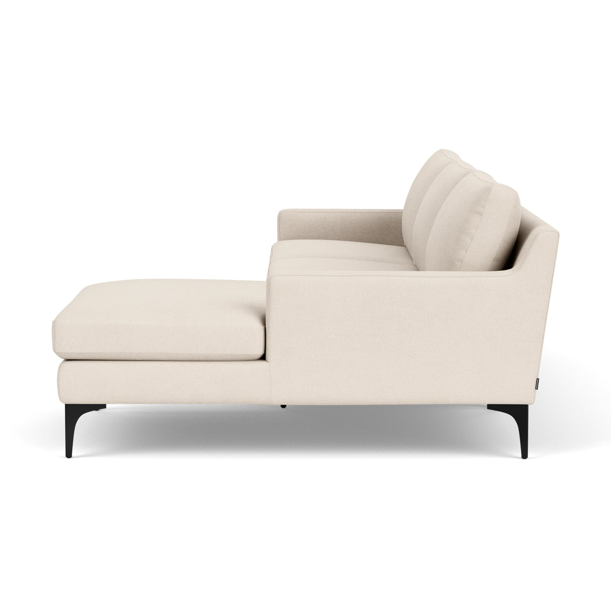 Astha Fabric Right Chaise Sofa - Modern Upholstered Sectional Couch for Living Room, Lounge & Small Spaces