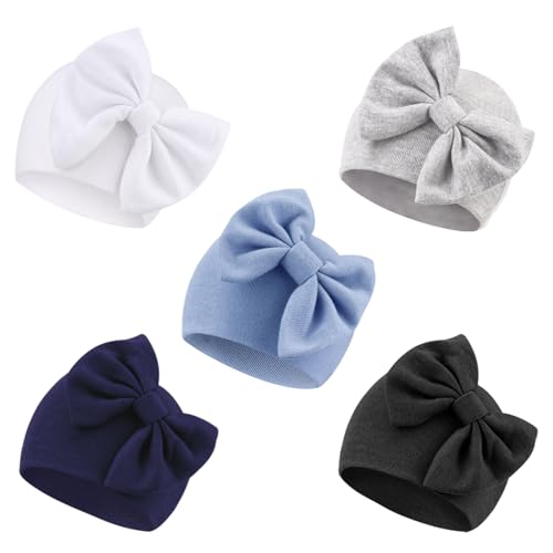 5 Pack Bow Hats/0-6 Months (Set F)