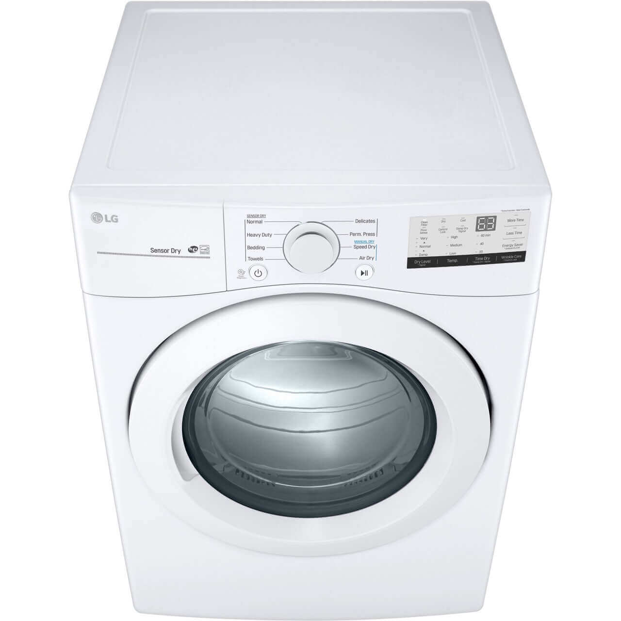 LG DLE3400W 27 Inch 7.4 Cu Ft Front Load Electric Dryer - White | Energy Efficient Laundry Solution for Homes & Apartments