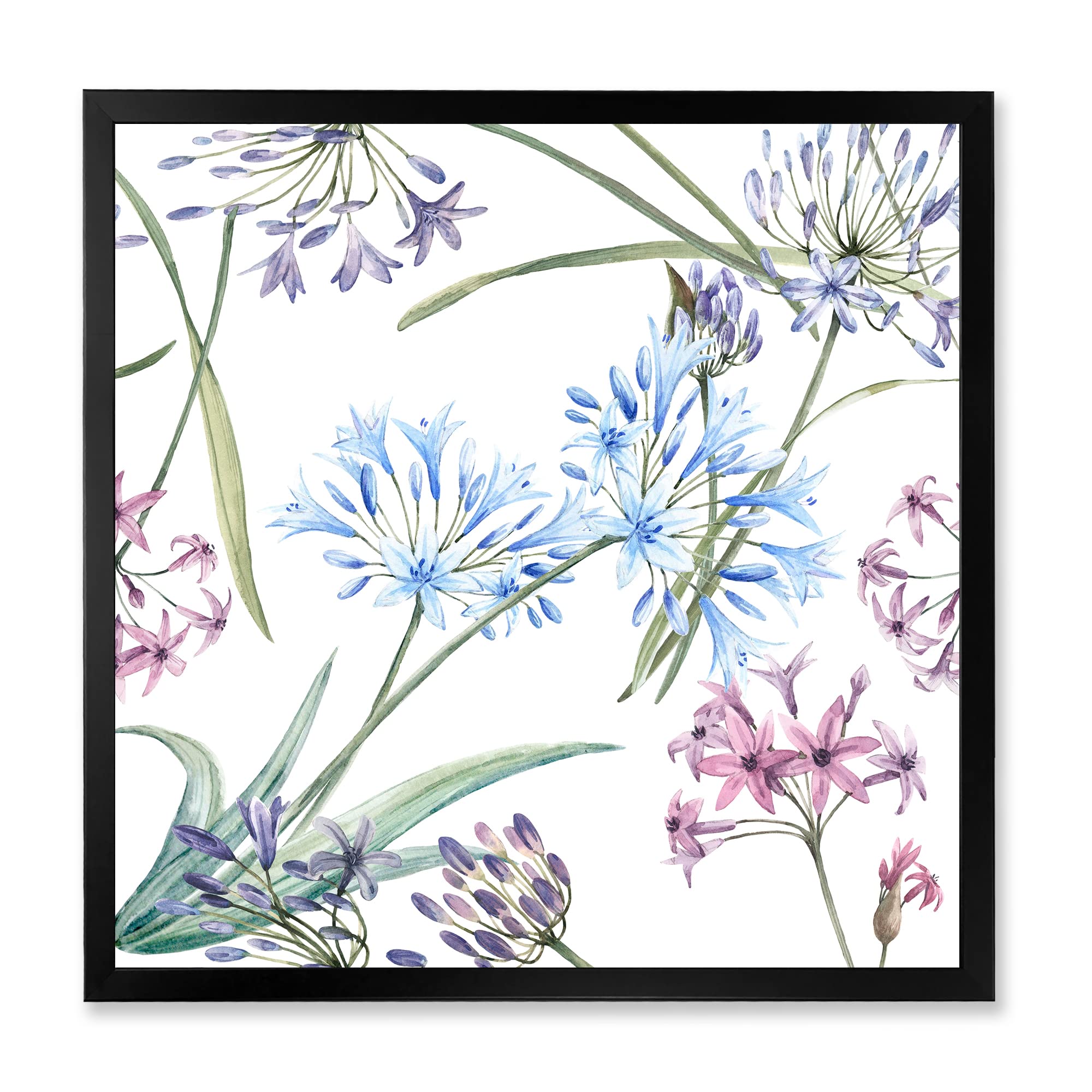 DesignQ Vibrant Summer Wildflowers II Traditional Framed Wall Art - Floral Home Decor for Living Room, Bedroom & Office - Perfect Gift for Housewarming & Holidays