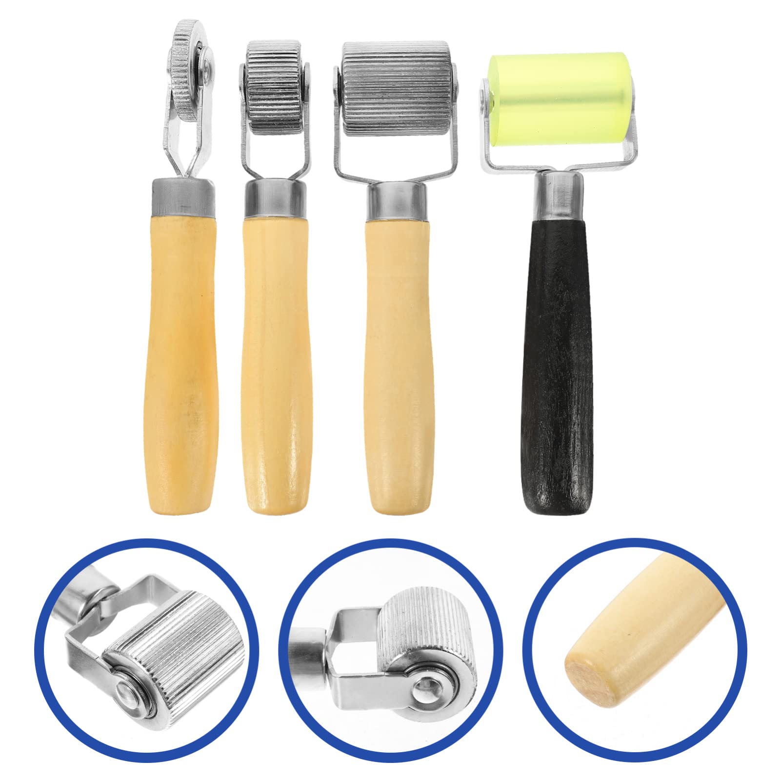 Angoily 4-Piece Tire Pressure Roller Car Iron Set - Perfect for Car Maintenance, Tire Pressure Checks & DIY Auto Repairs