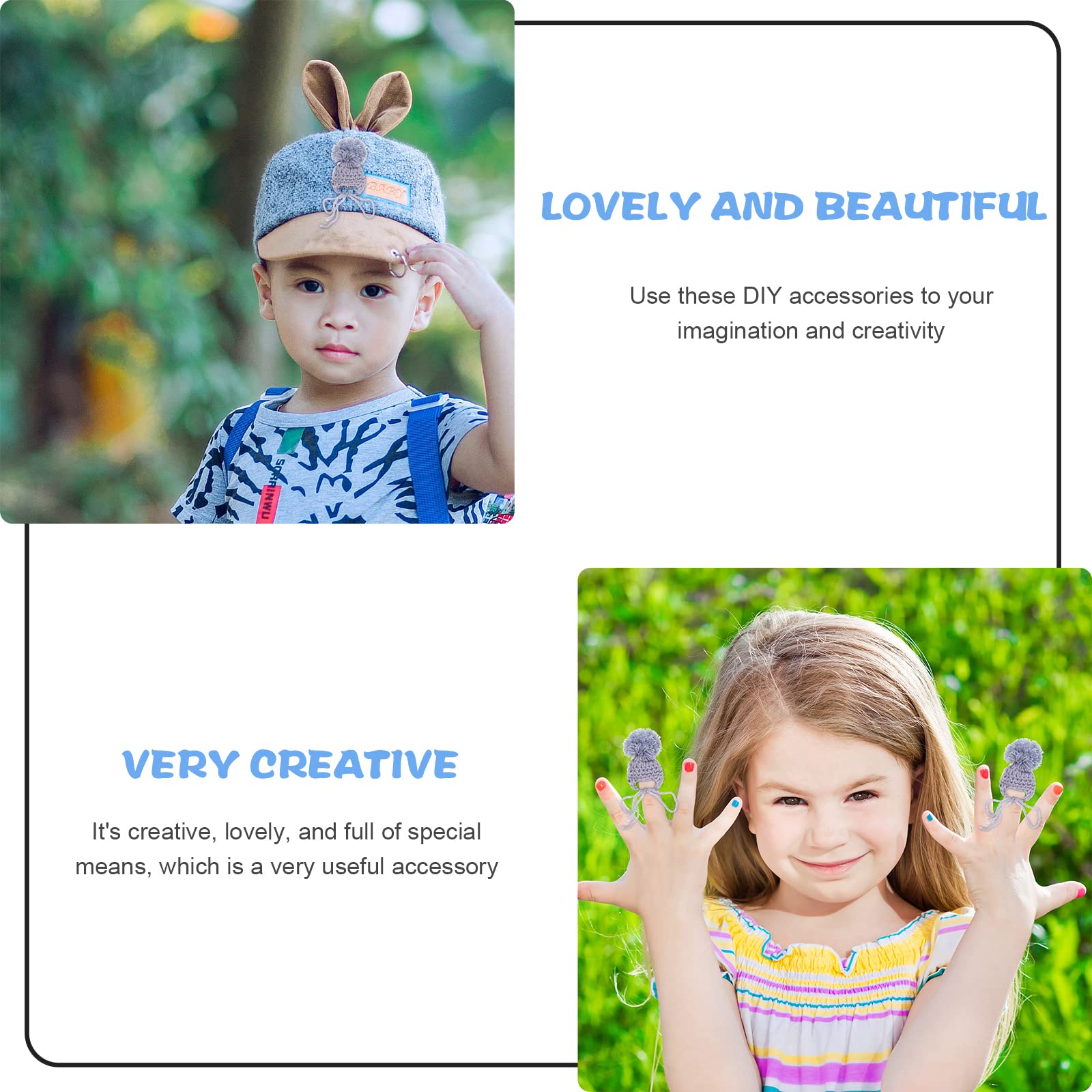 9-Piece Hand-Crocheted Wool Hats Set - Mini Top Hats, Doll Hats & Christmas Hats for Women & Girls - DIY Handmade Crafts for Parties, Cosplay & Holiday Decor