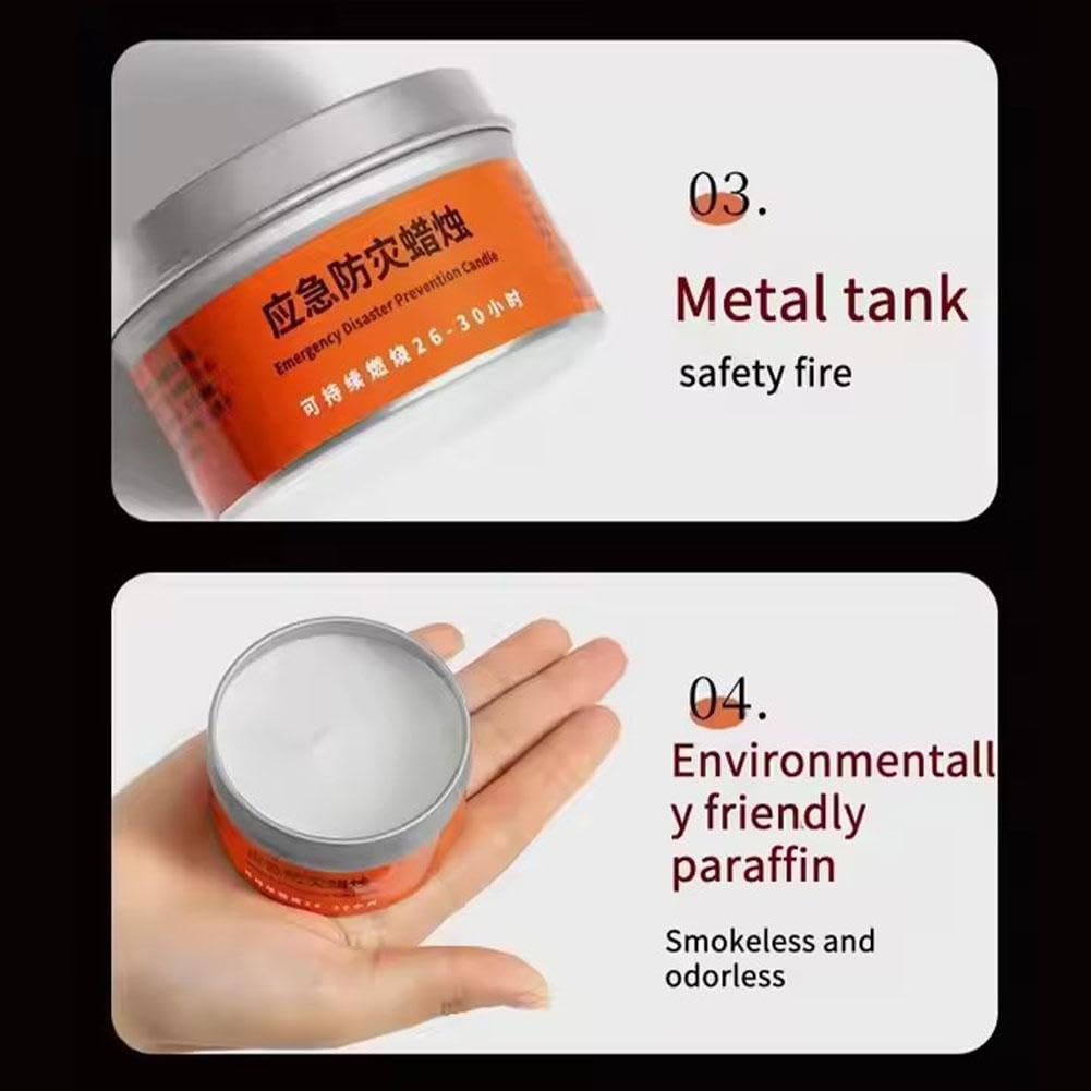 30-Hour Long-Lasting Survival Candle - Windproof & Weatherproof Emergency Lighting for Camping, Power Outages & Outdoor Adventures - Essential Household & Wilderness Survival Gear