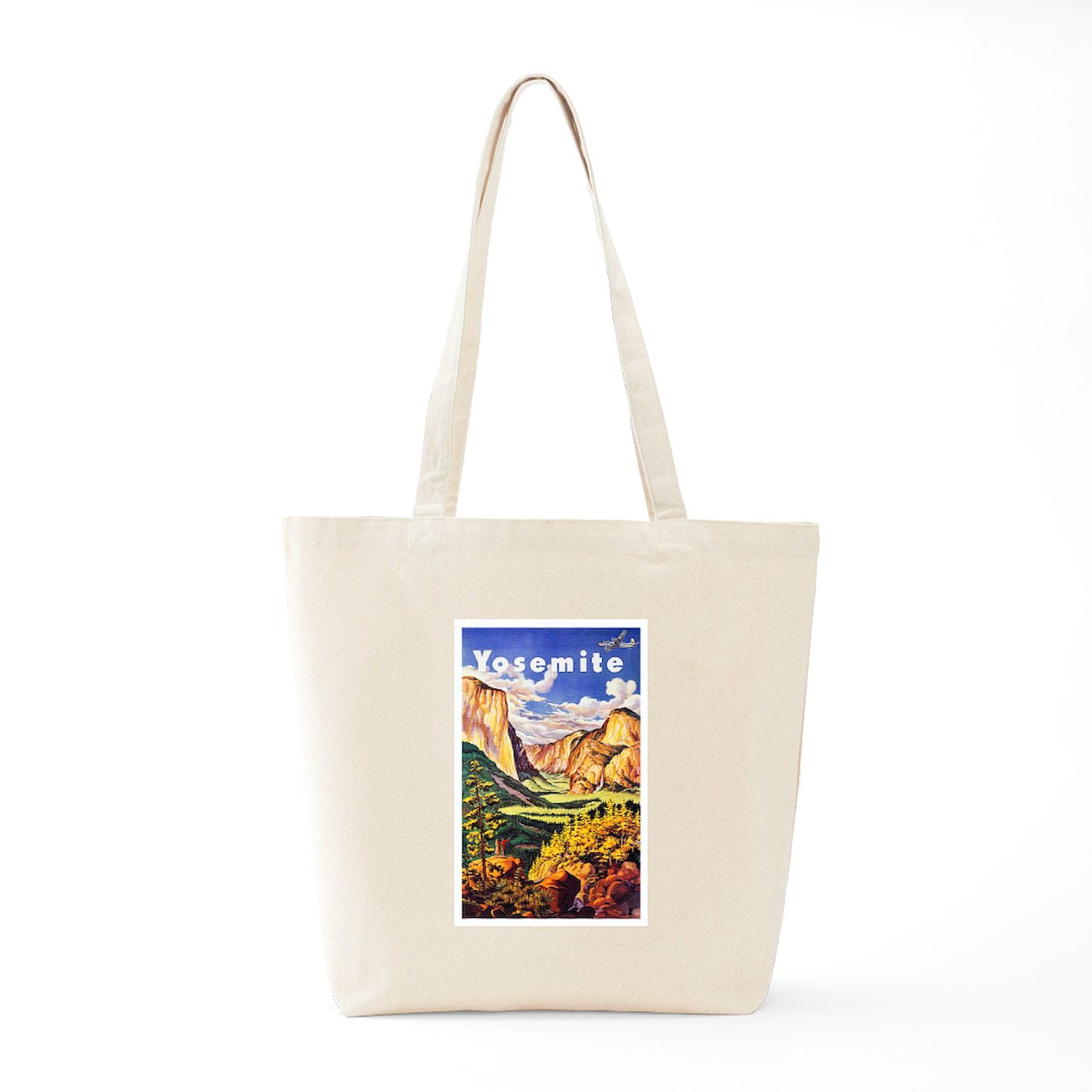 Yosemite Travel Poster Canvas Tote Bag - Eco-Friendly Reusable Shopping Bag for Groceries, Beach & Daily Use | CafePress