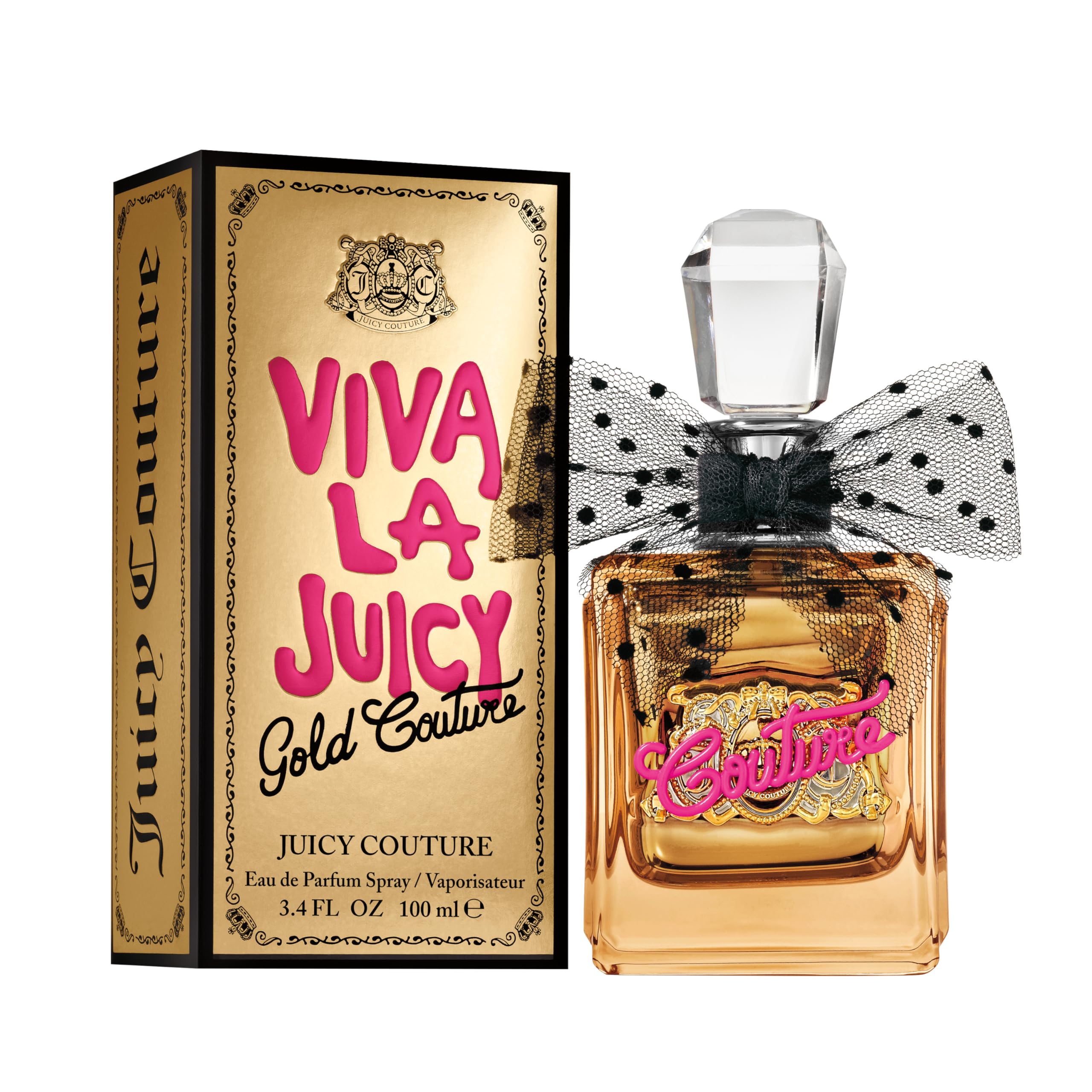 Juicy Couture Viva La Juicy Gold Eau De Parfum for Women - Fruity Floral Fragrance with Berry, Jasmine & Vanilla Notes | Long-Lasting EDP Spray | Perfect for Date Night, Office & Special Occasions