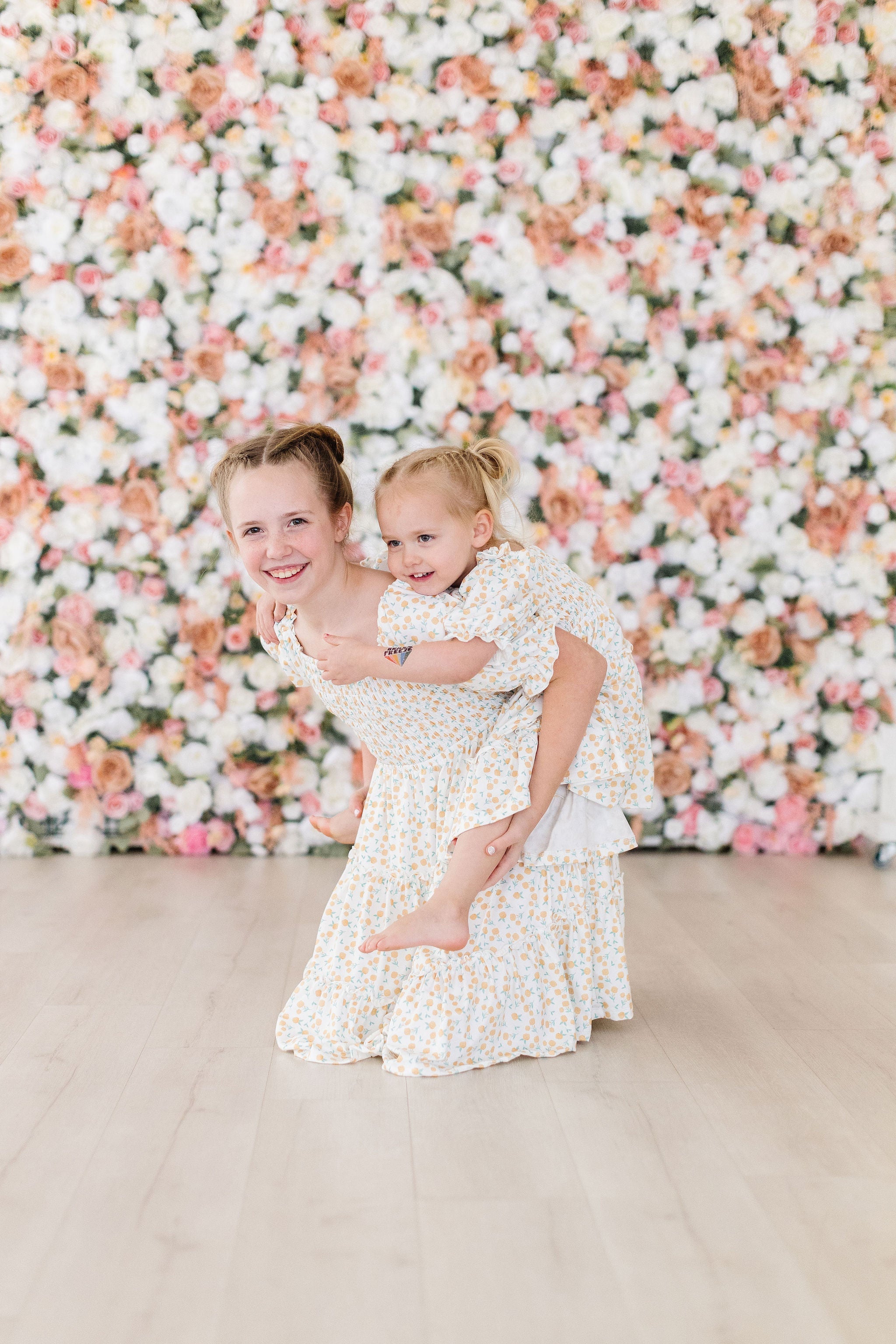 Marvelous Marigolds Smocked Ruffle Dress for Girls | Floral Print Summer Party Outfit | Perfect for Birthday, Easter & Special Occasions